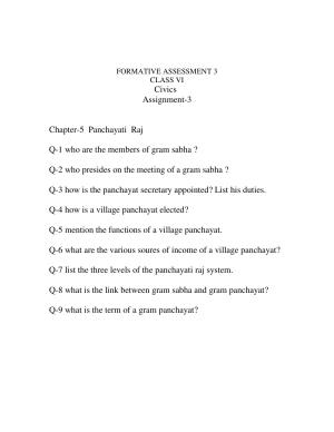 CBSE Worksheets for Class 6 Social Science Civics Assignment 4