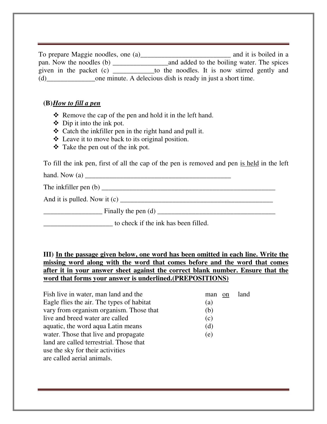 CBSE Class 8 English Worksheet Grammar Assignment 1 - Page 2