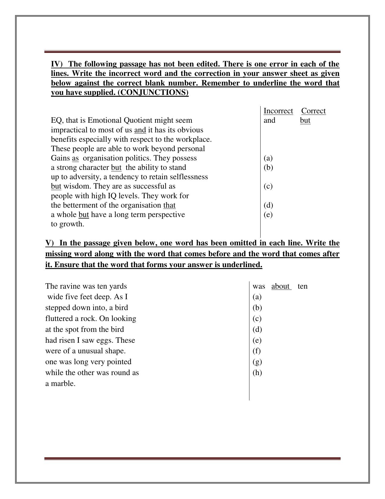 CBSE Class 8 English Worksheet Grammar Assignment 1 - Page 3