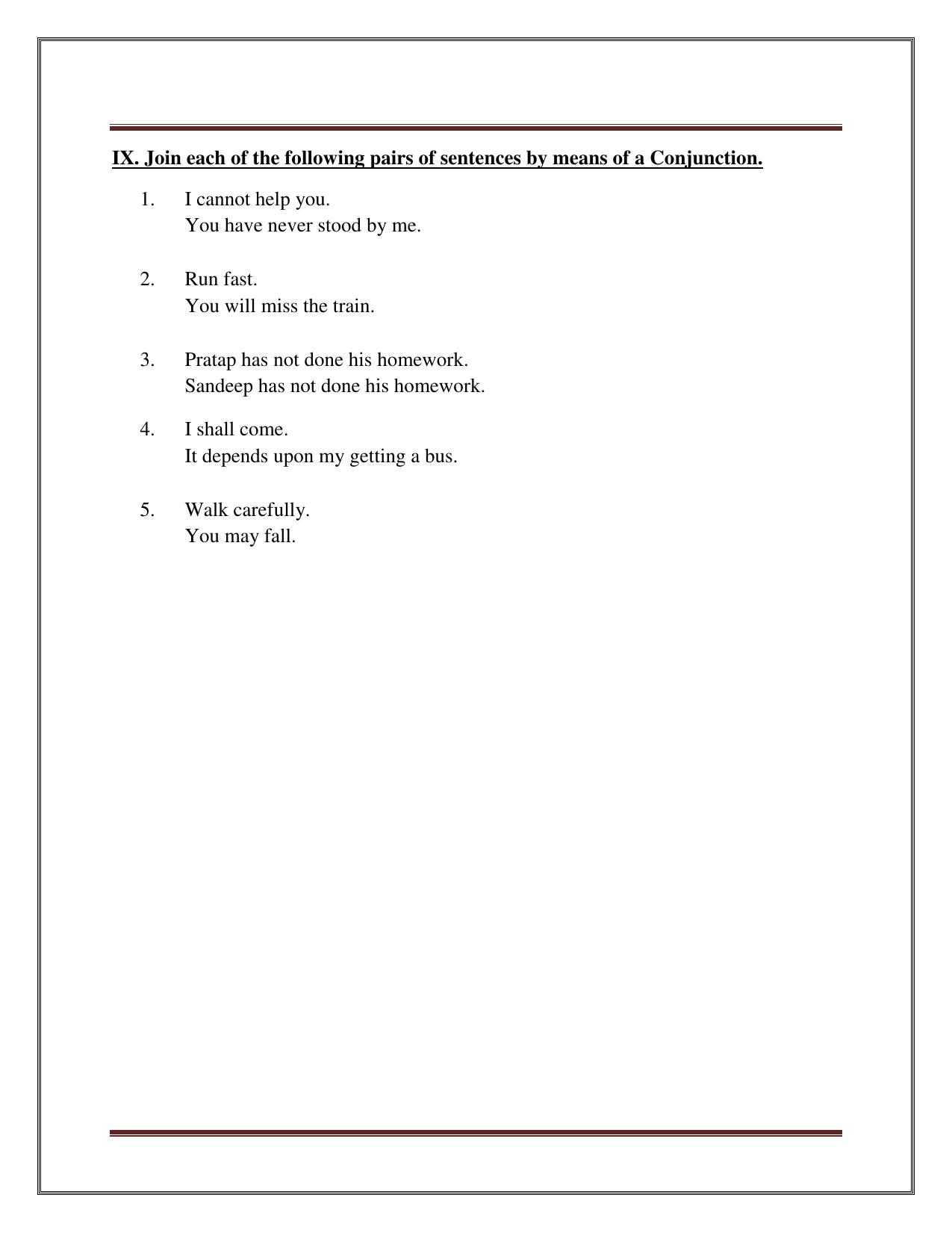 CBSE Class 8 English Worksheet Grammar Assignment 1 - Page 5