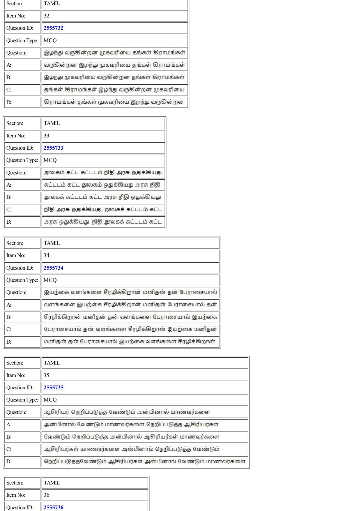 CUET 2022 Question Paper of Tamil - Page 17