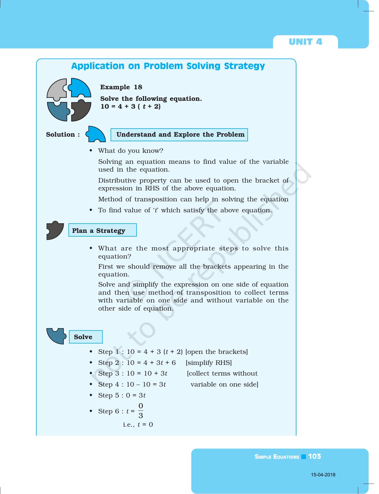 NCERT Exemplar Book for Class 7 Maths: Chapter 4- Simple Equations - Page 6