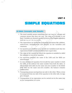 NCERT Exemplar Book for Class 7 Maths: Chapter 4- Simple Equations