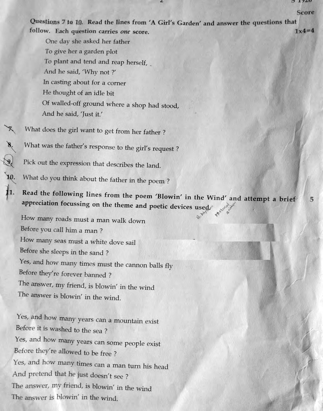Kerala SSLC 2019 English Question Paper - Page 2