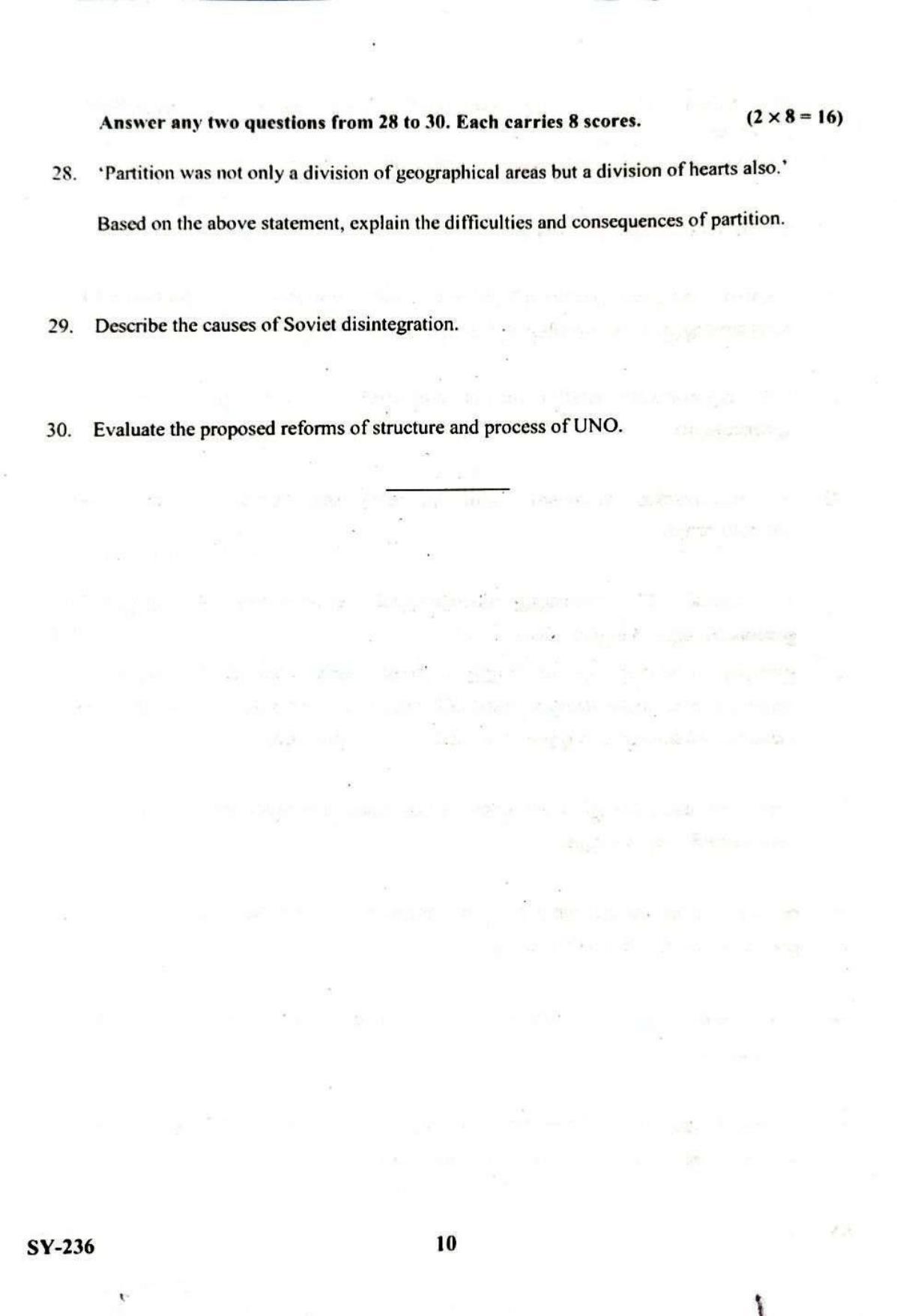 Kerala Plus Two 2023 Political Science Model Question Paper - Page 10