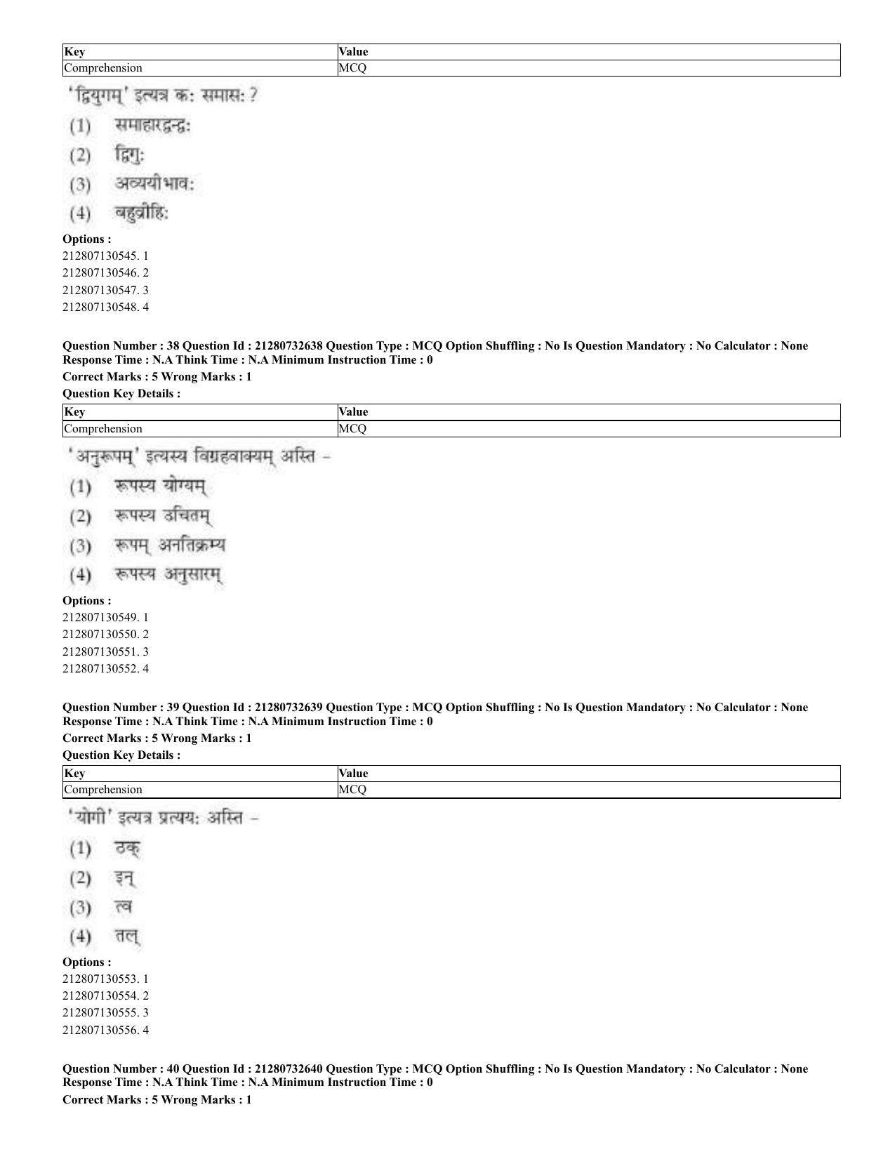 CUET 2023 English Sanskrit Shift 3 Question Papers - Page 33