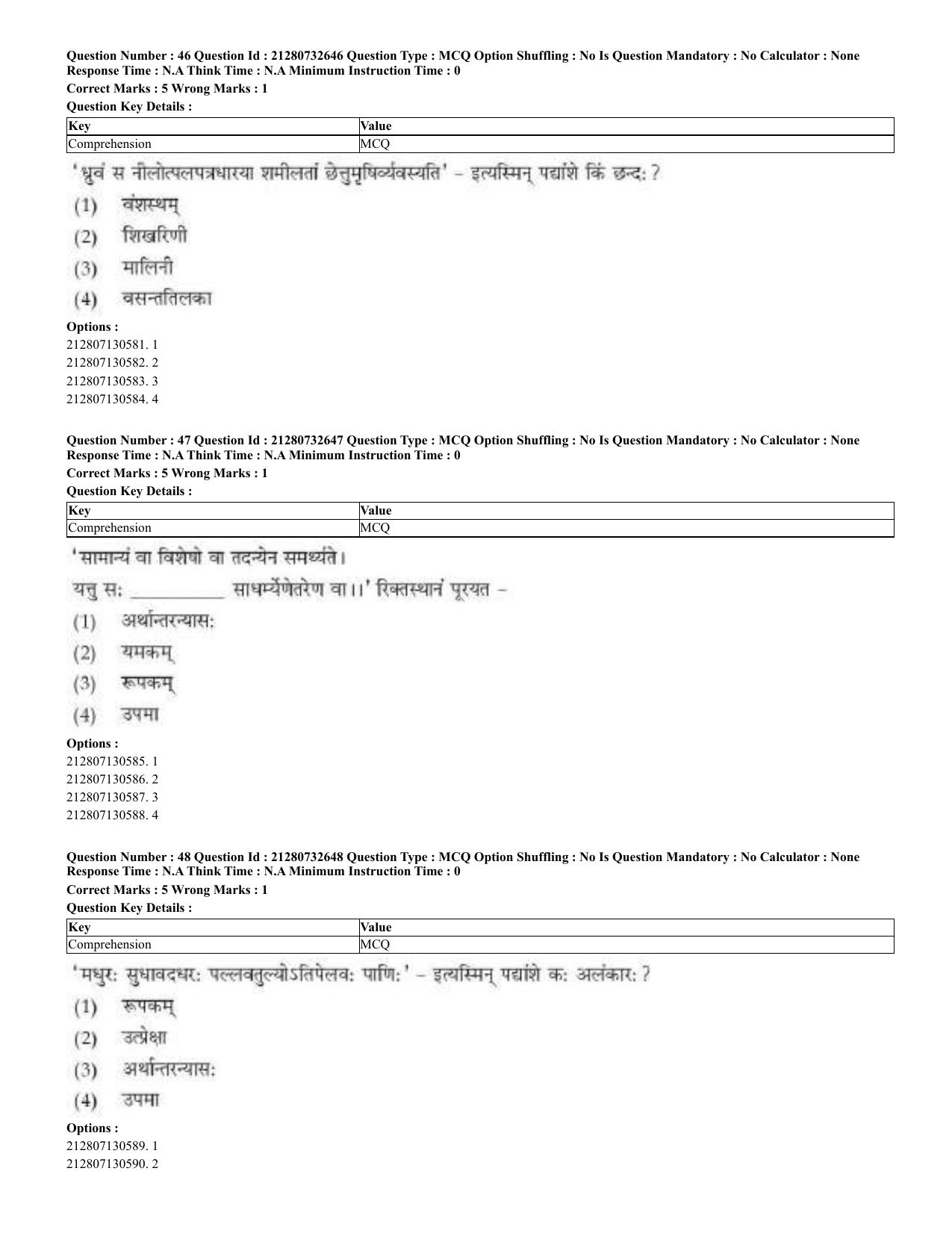 CUET 2023 English Sanskrit Shift 3 Question Papers - Page 36