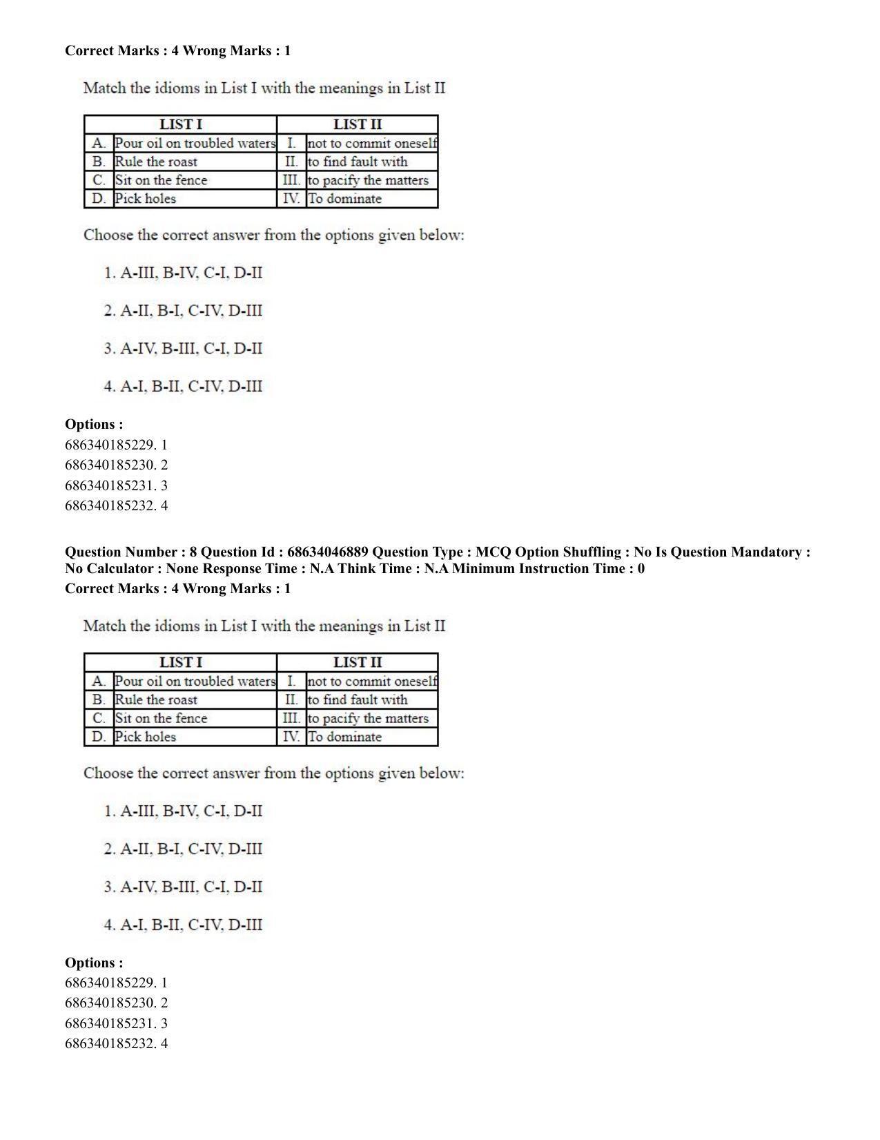 CUET PG 2023: LAQP01 – English (Eng) - Shift 2 (30-06-2023) Question Paper - Page 9