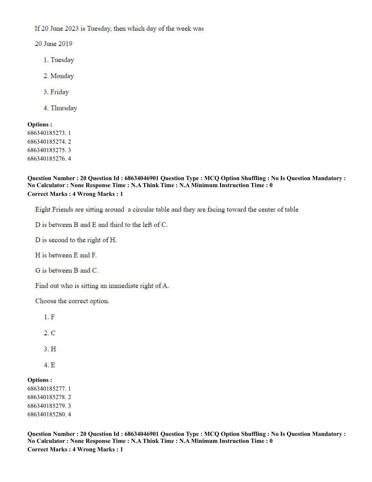CUET PG 2023: LAQP01 – English (Eng) - Shift 2 (30-06-2023) Question Paper - Page 20