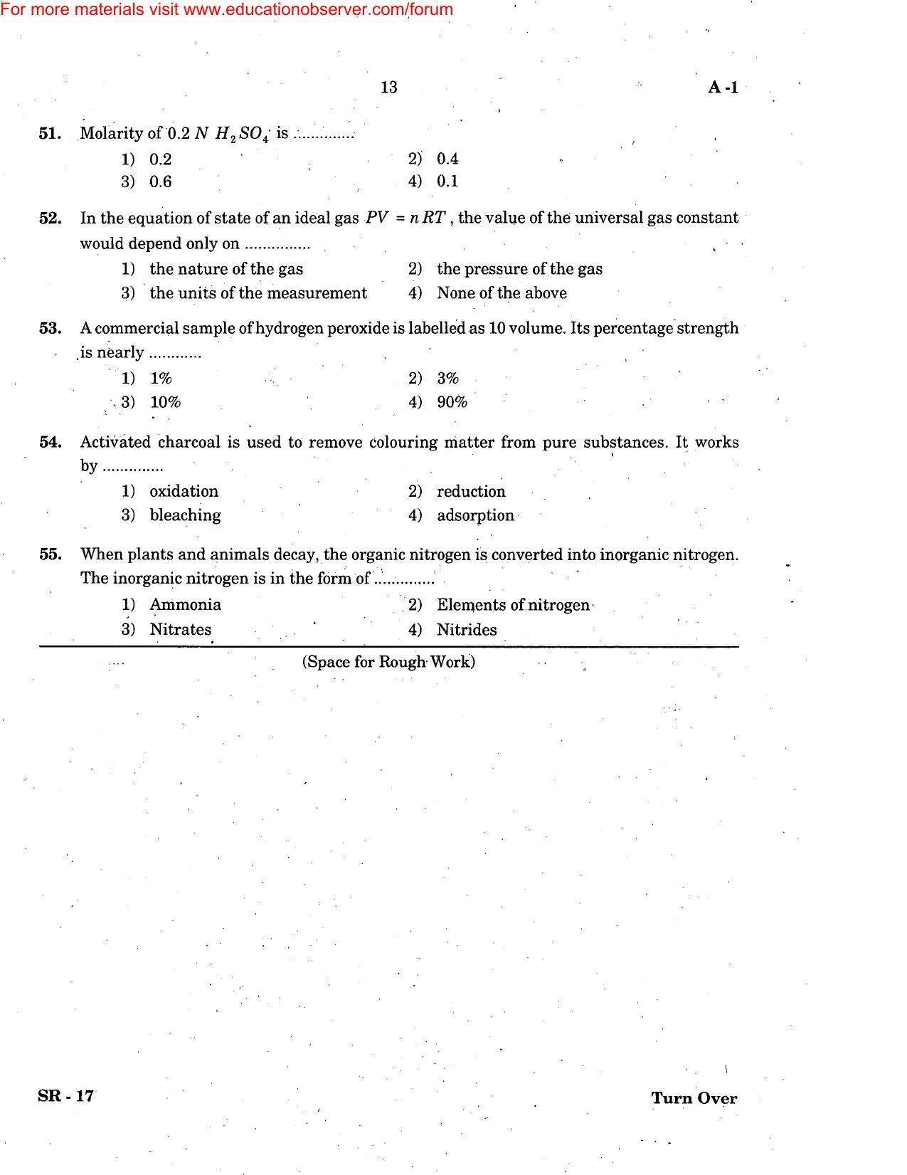 KEAM Paper II 2005 Question Paper - Page 13