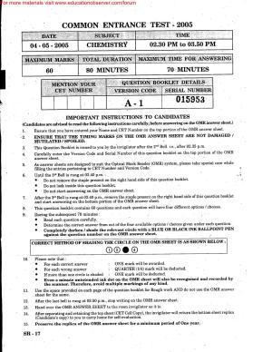 KEAM Paper II 2005 Question Paper