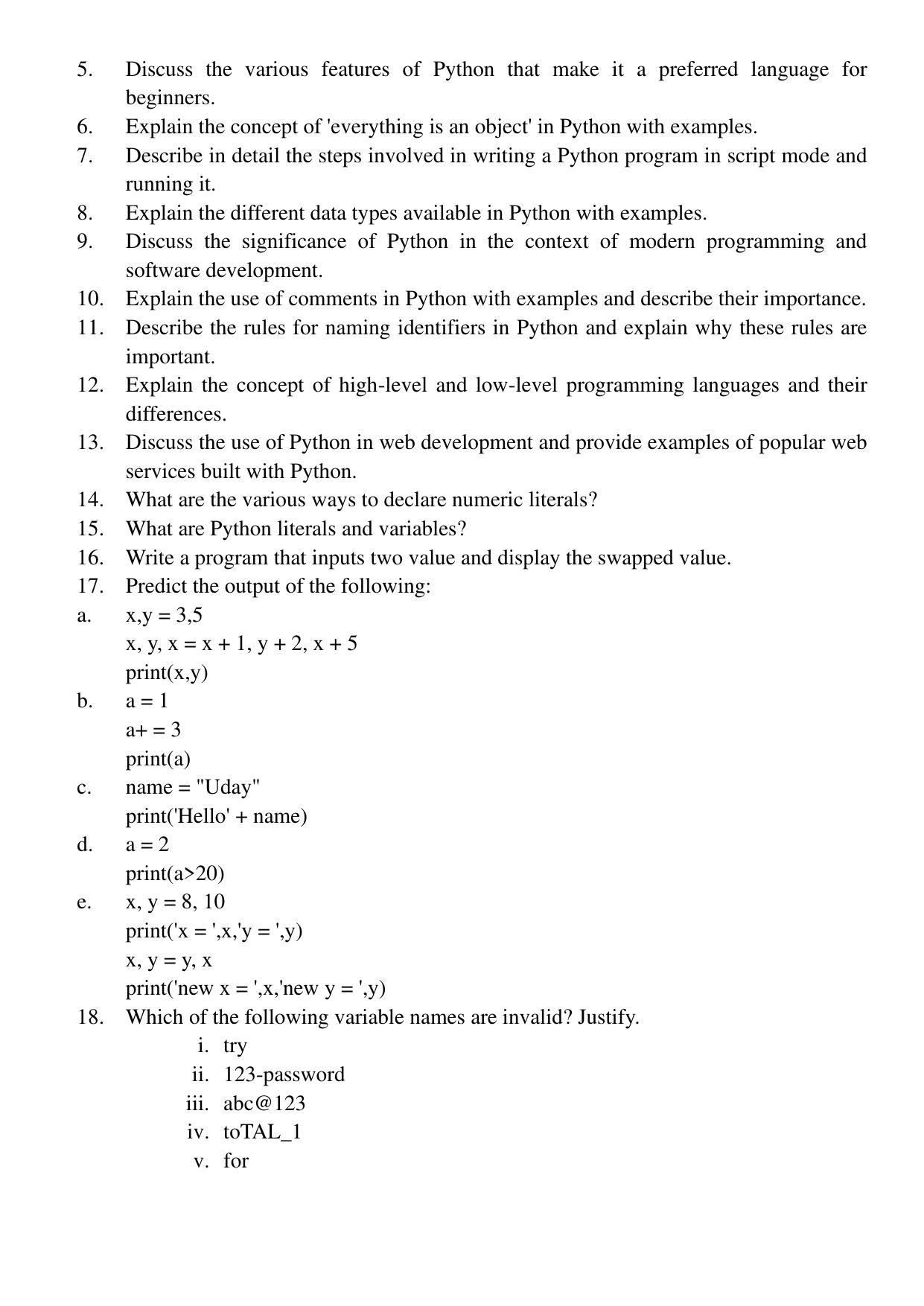 Karnataka 1st PUC Question Bank 2025 Comp Science (English Medium) - Page 50