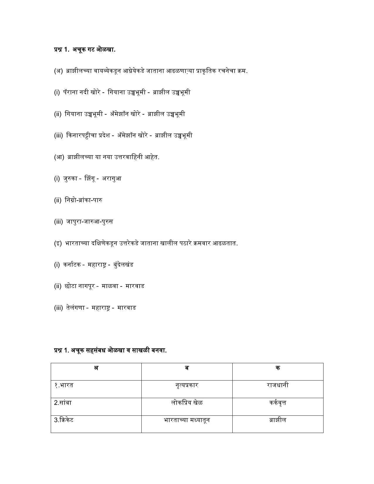 Maharashtra Board Class 10 भूगोल Sample Paper (मराठी माध्यम) - Page 5