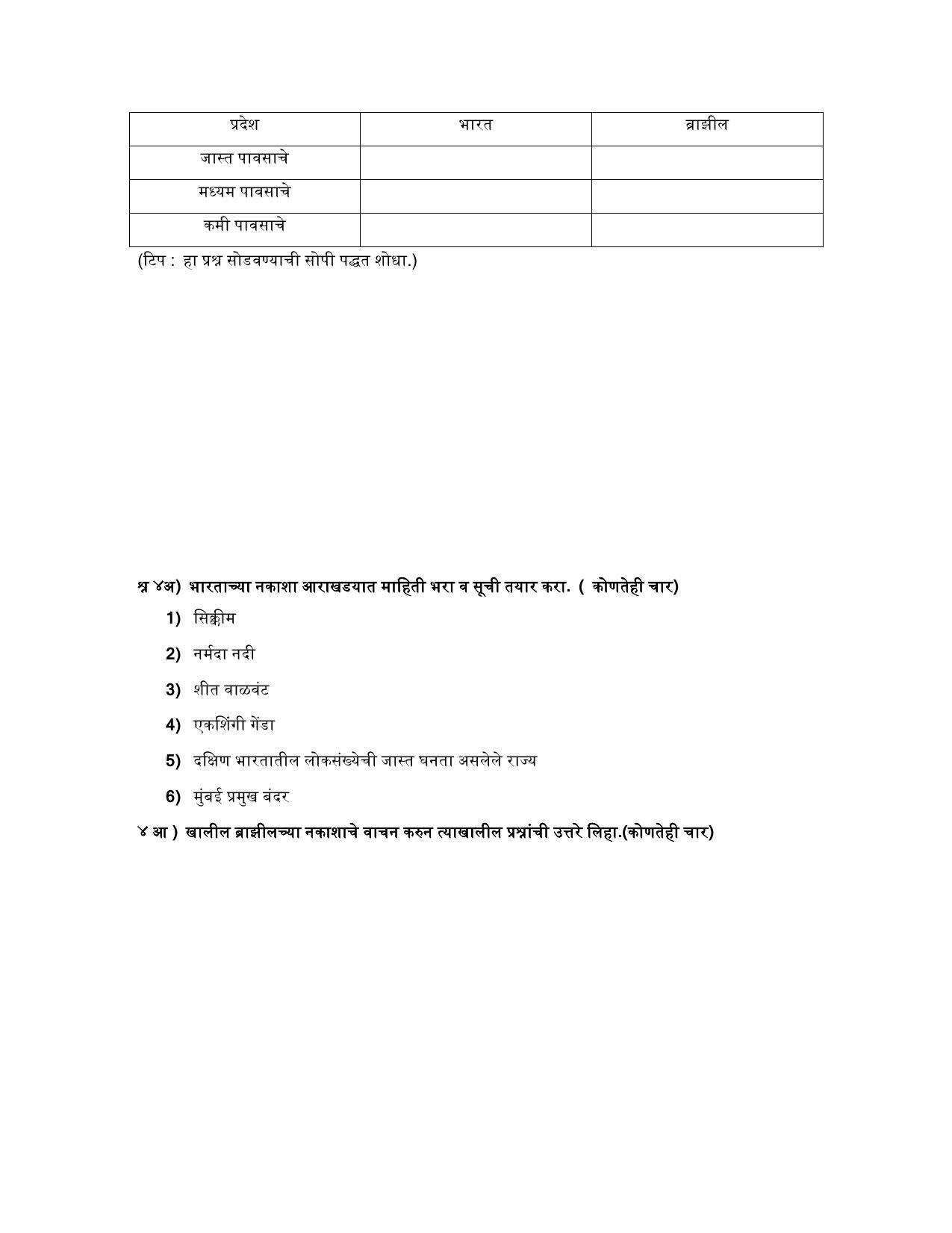 Maharashtra Board Class 10 भूगोल Sample Paper (मराठी माध्यम) - Page 15