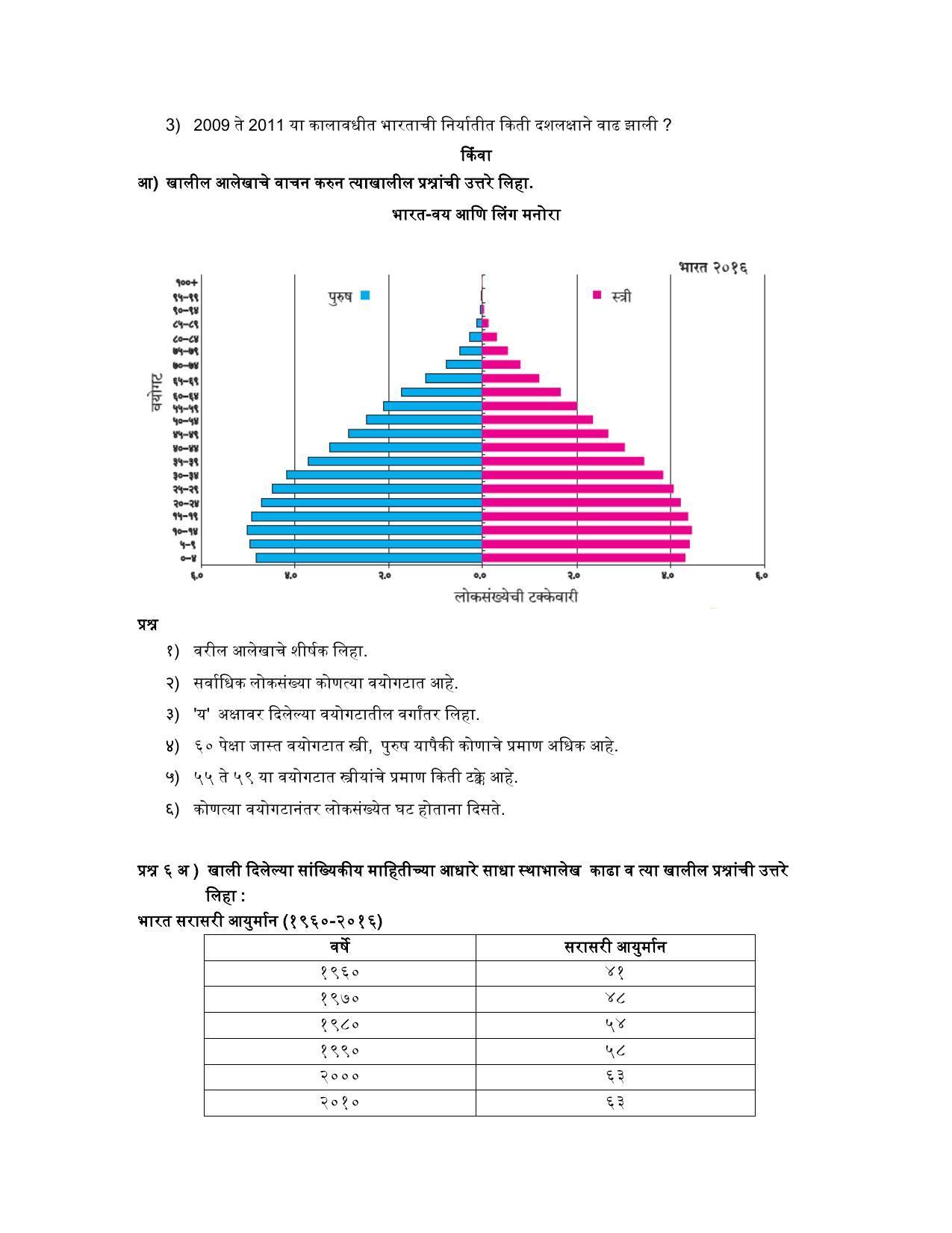 Maharashtra Board Class 10 भूगोल Sample Paper (मराठी माध्यम) - Page 25
