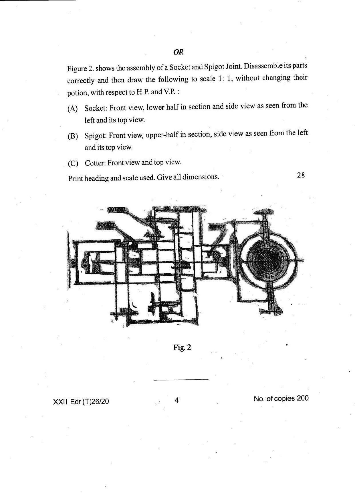 COHSEM Class 12 Engineering Drawing Question Papers 2020 - Page 4