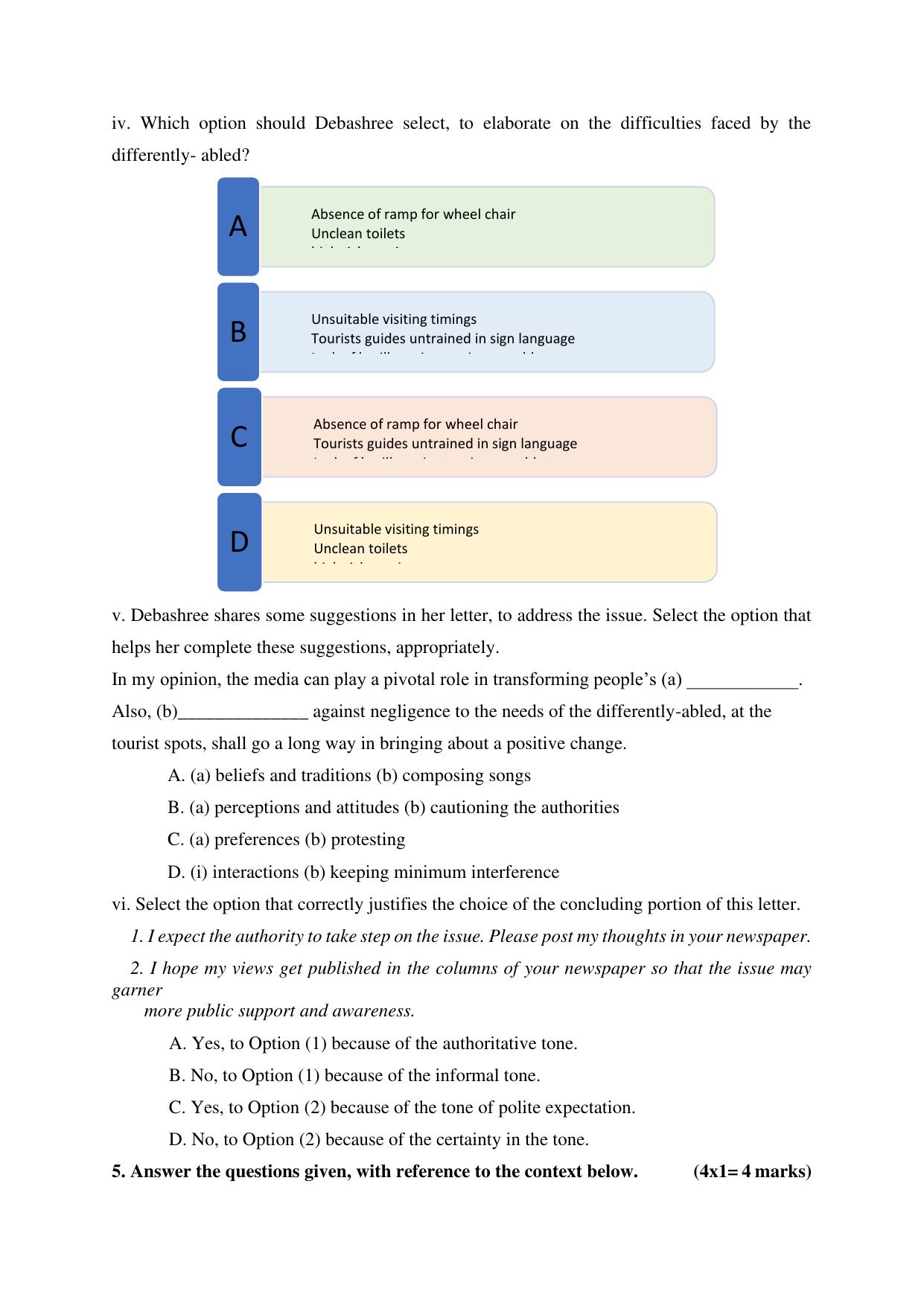NIOS Class 10 English (202) Sample Paper - Page 4