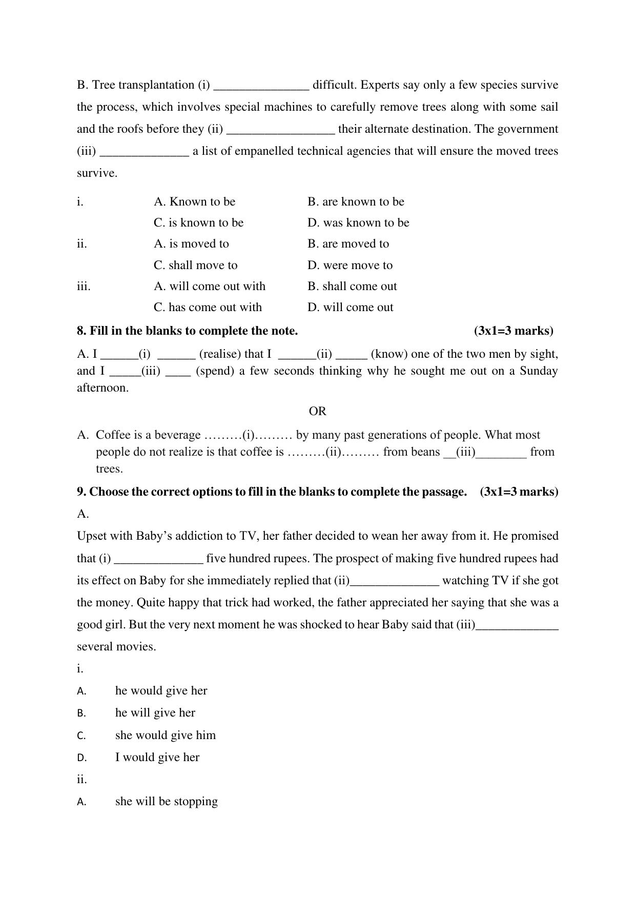 NIOS Class 10 English (202) Sample Paper - Page 8
