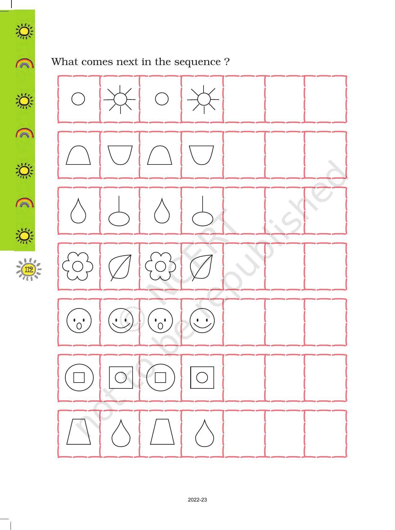 NCERT Book for Class 1 Maths :Chapter 10-Patterns - Page 2