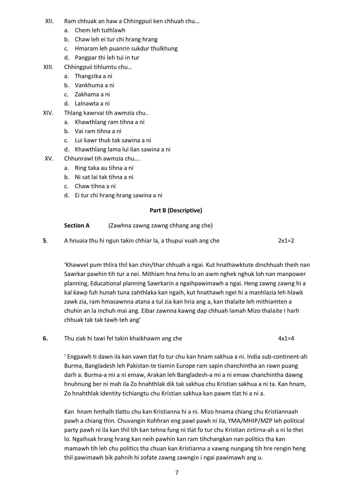 CBSE Class 12 Mizo Sample Paper 2023 - Page 7