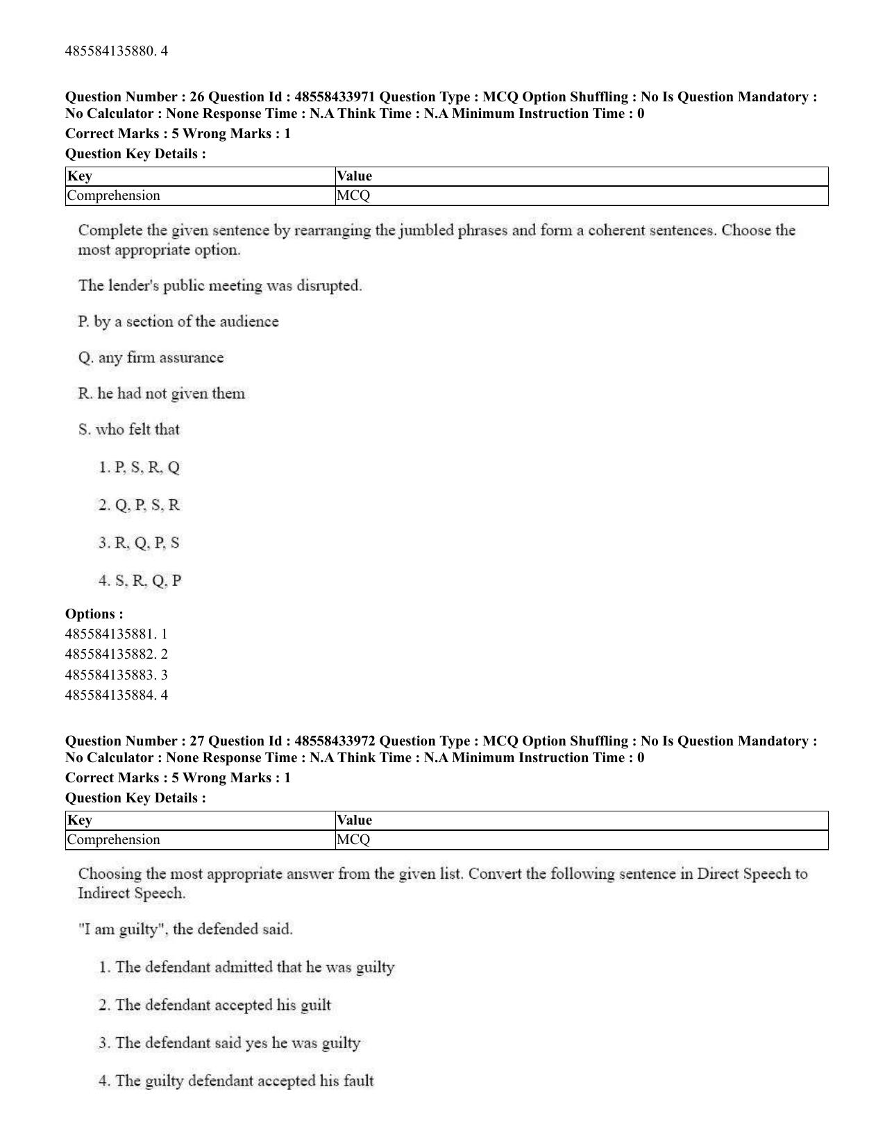 CUET 2023 English Kannada Shift 3 Question Paper - 18 June 2023 - Page 22