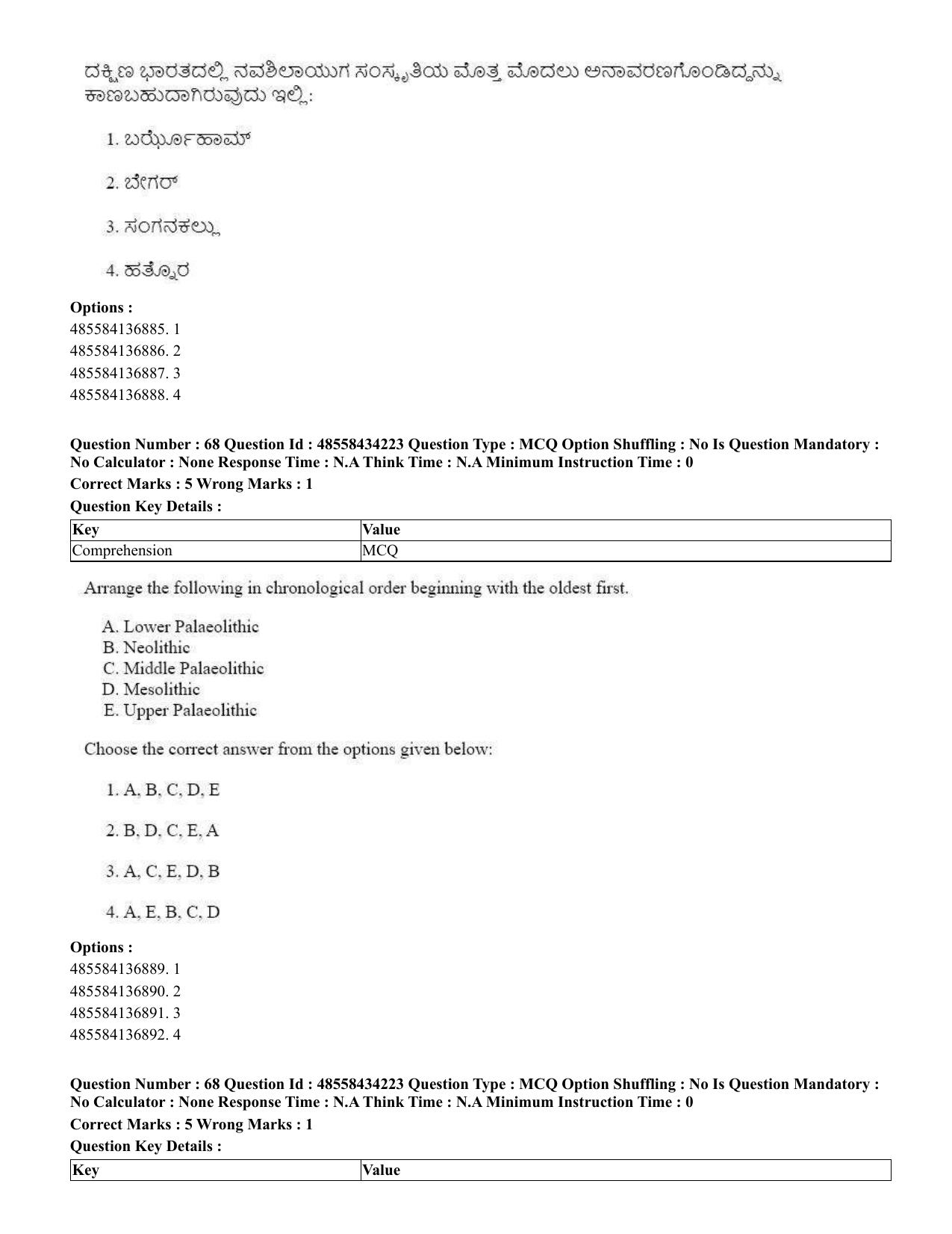 CUET 2023 English Kannada Shift 3 Question Paper - 18 June 2023 - Page 56