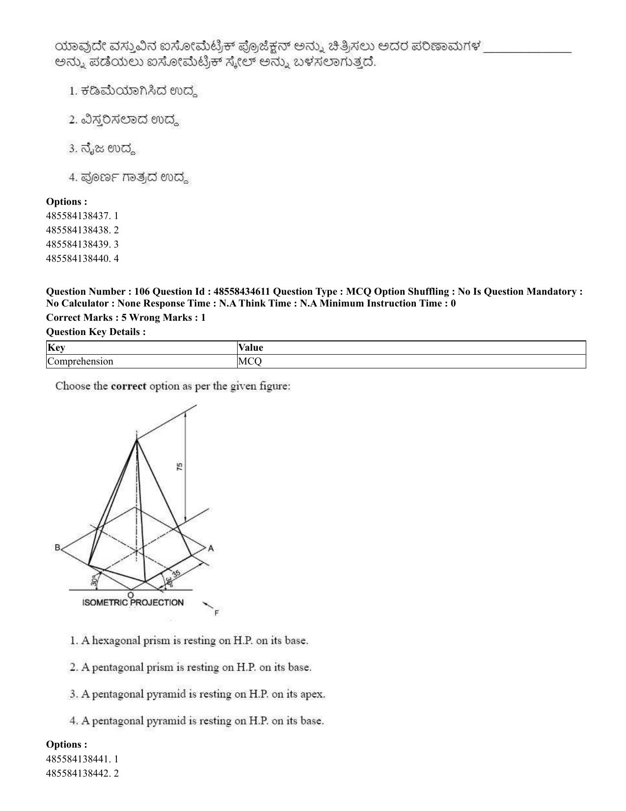 CUET 2023 English Kannada Shift 3 Question Paper - 18 June 2023 - Page 99