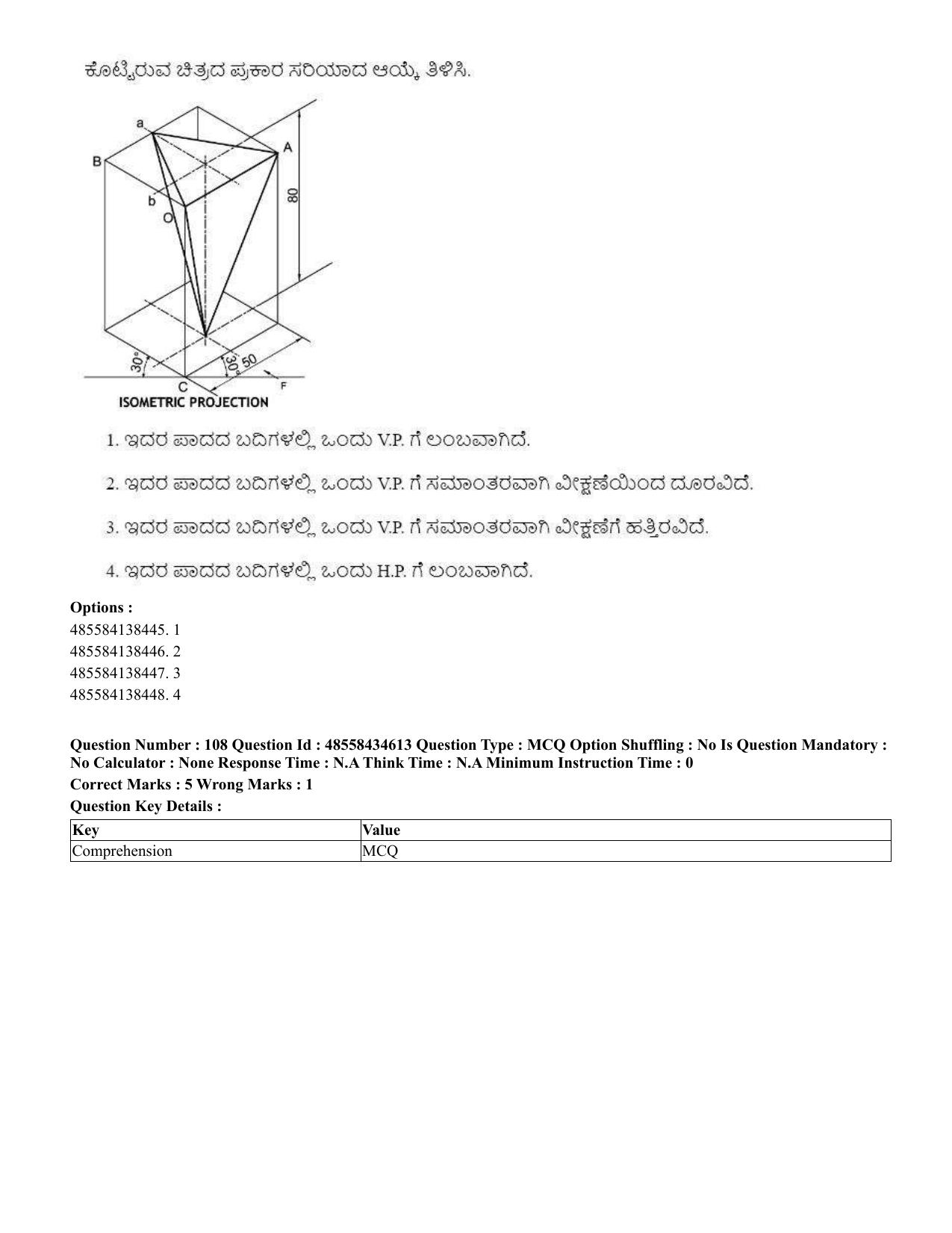 CUET 2023 English Kannada Shift 3 Question Paper - 18 June 2023 - Page 102