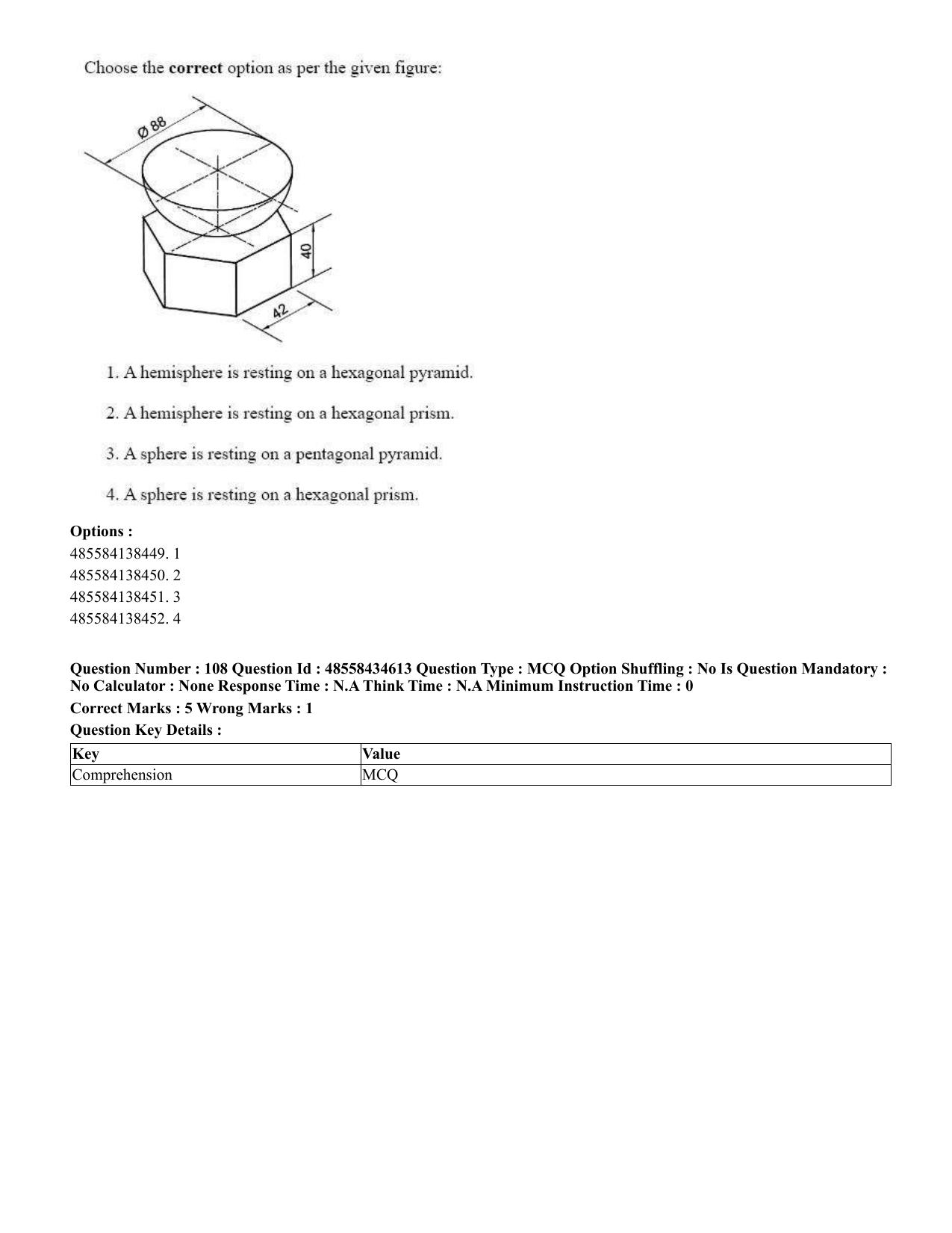 CUET 2023 English Kannada Shift 3 Question Paper - 18 June 2023 - Page 103