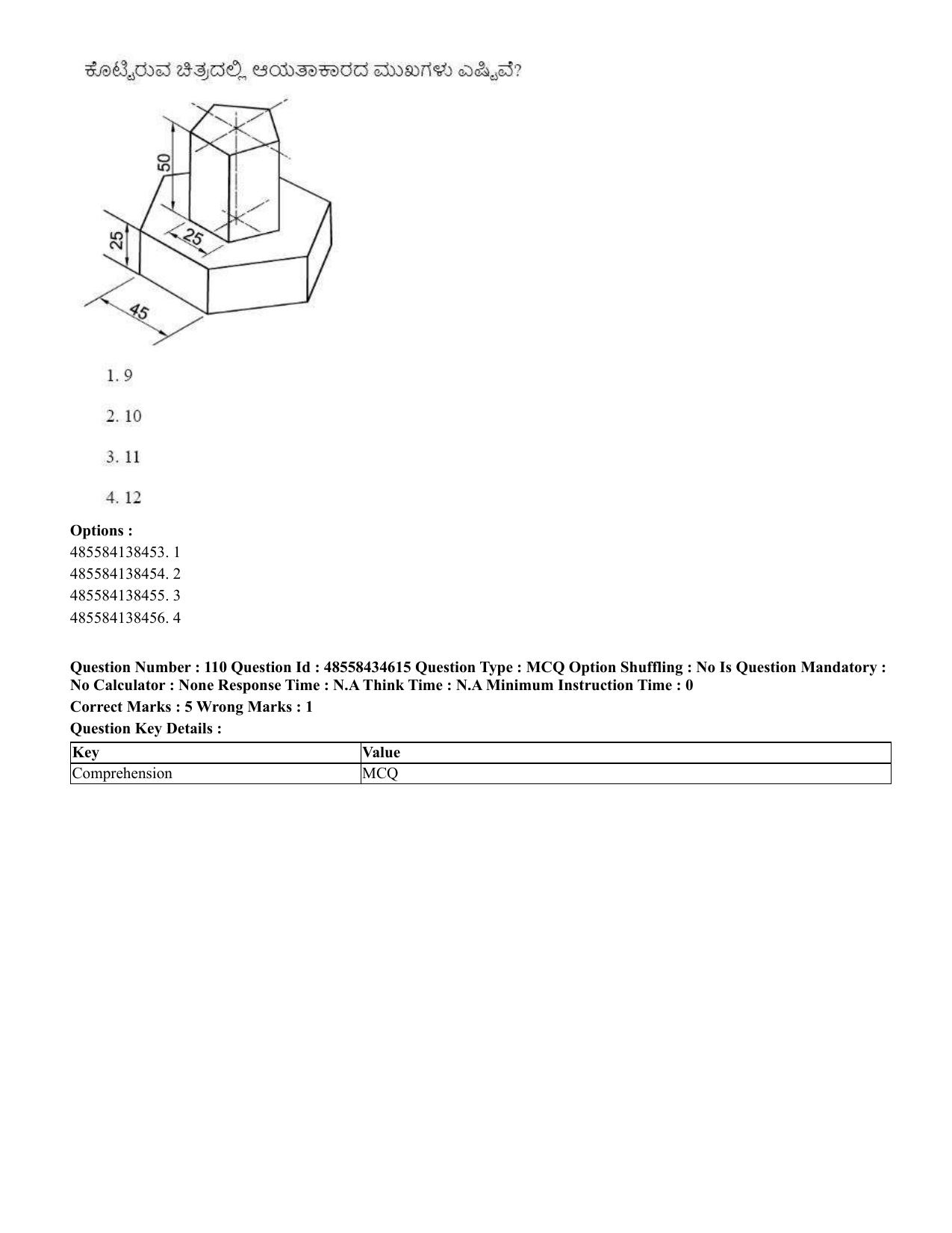 CUET 2023 English Kannada Shift 3 Question Paper - 18 June 2023 - Page 106