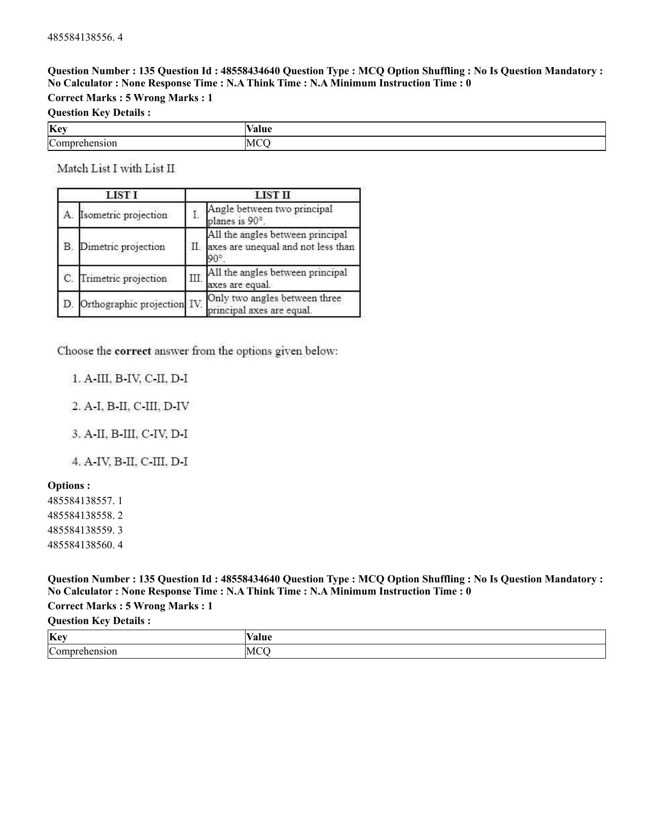 CUET 2023 English Kannada Shift 3 Question Paper - 18 June 2023 - Page 136