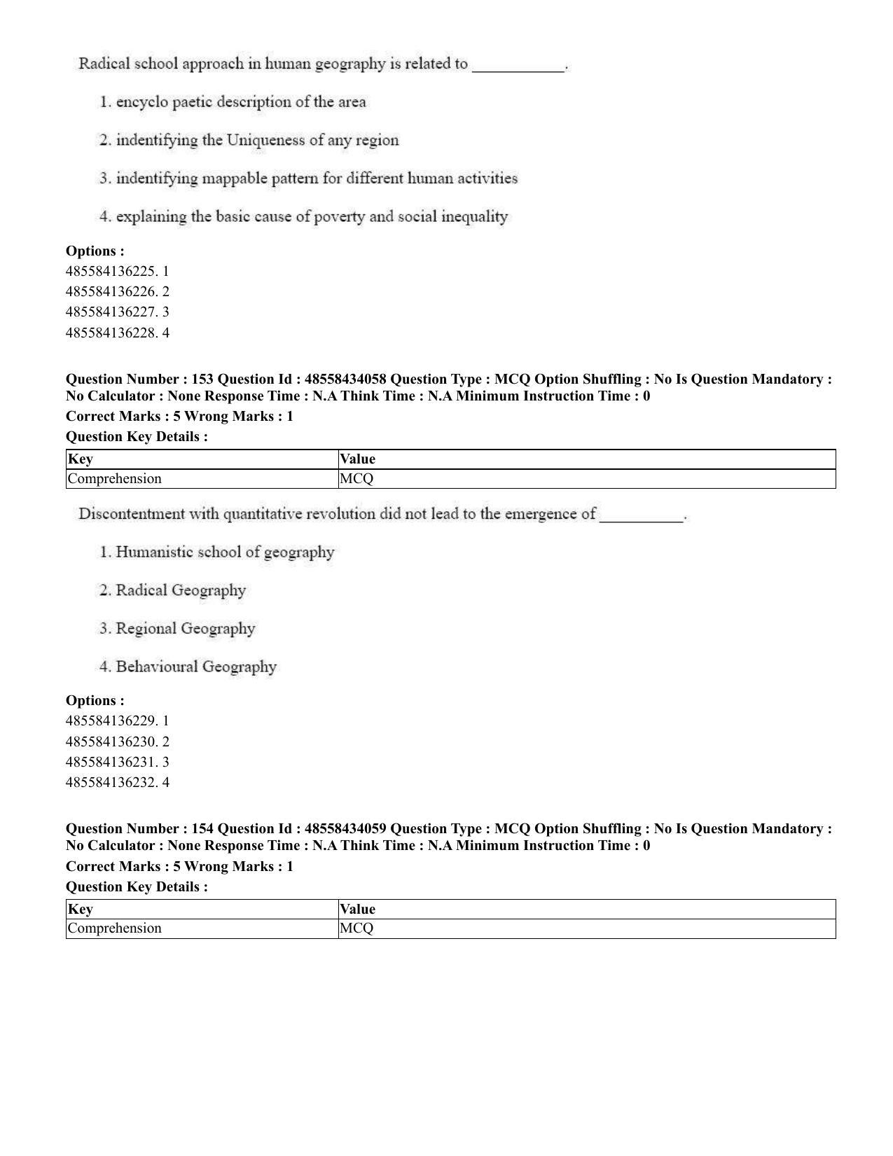 CUET 2023 English Kannada Shift 3 Question Paper - 18 June 2023 - Page 167