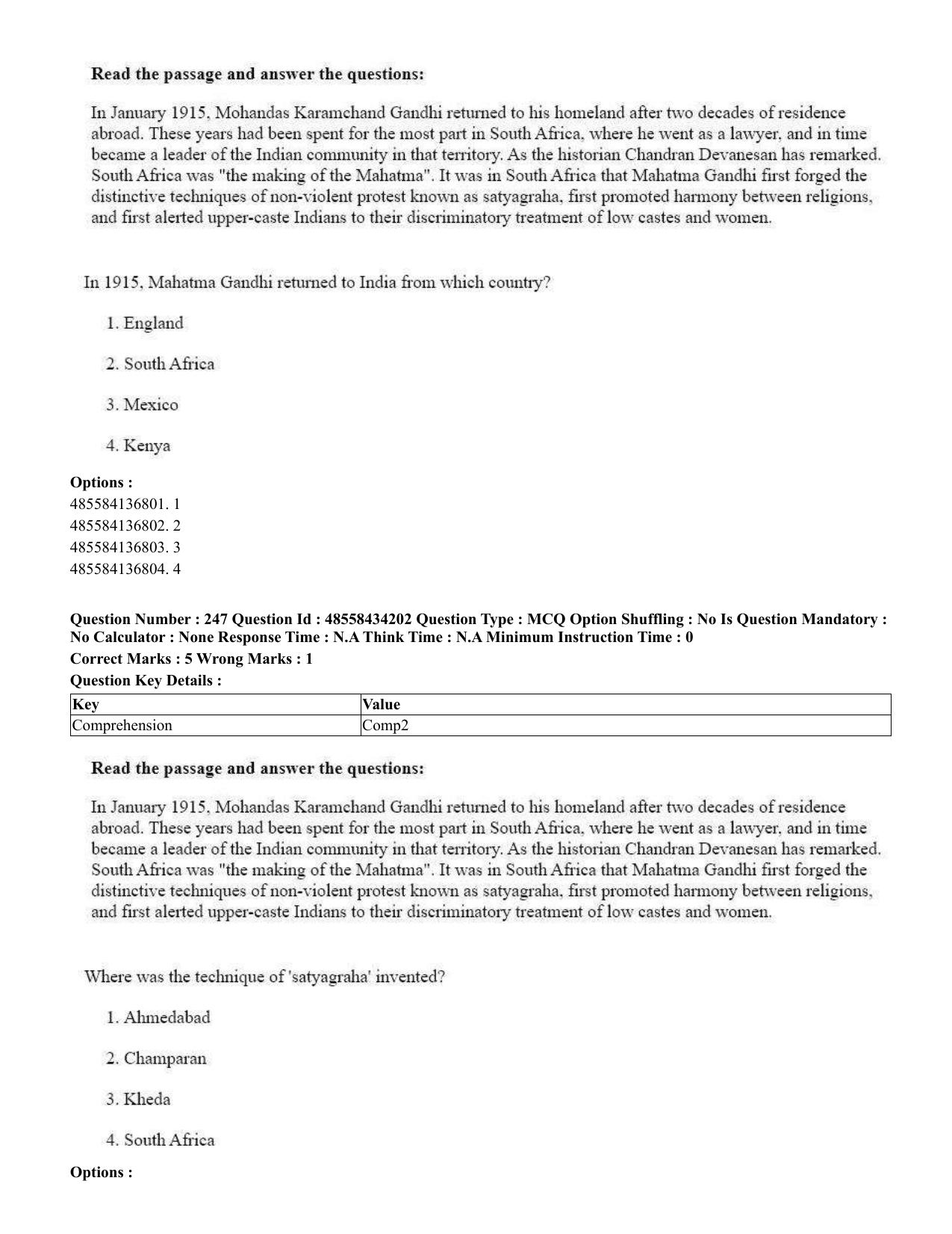 CUET 2023 English Kannada Shift 3 Question Paper - 18 June 2023 - Page 222