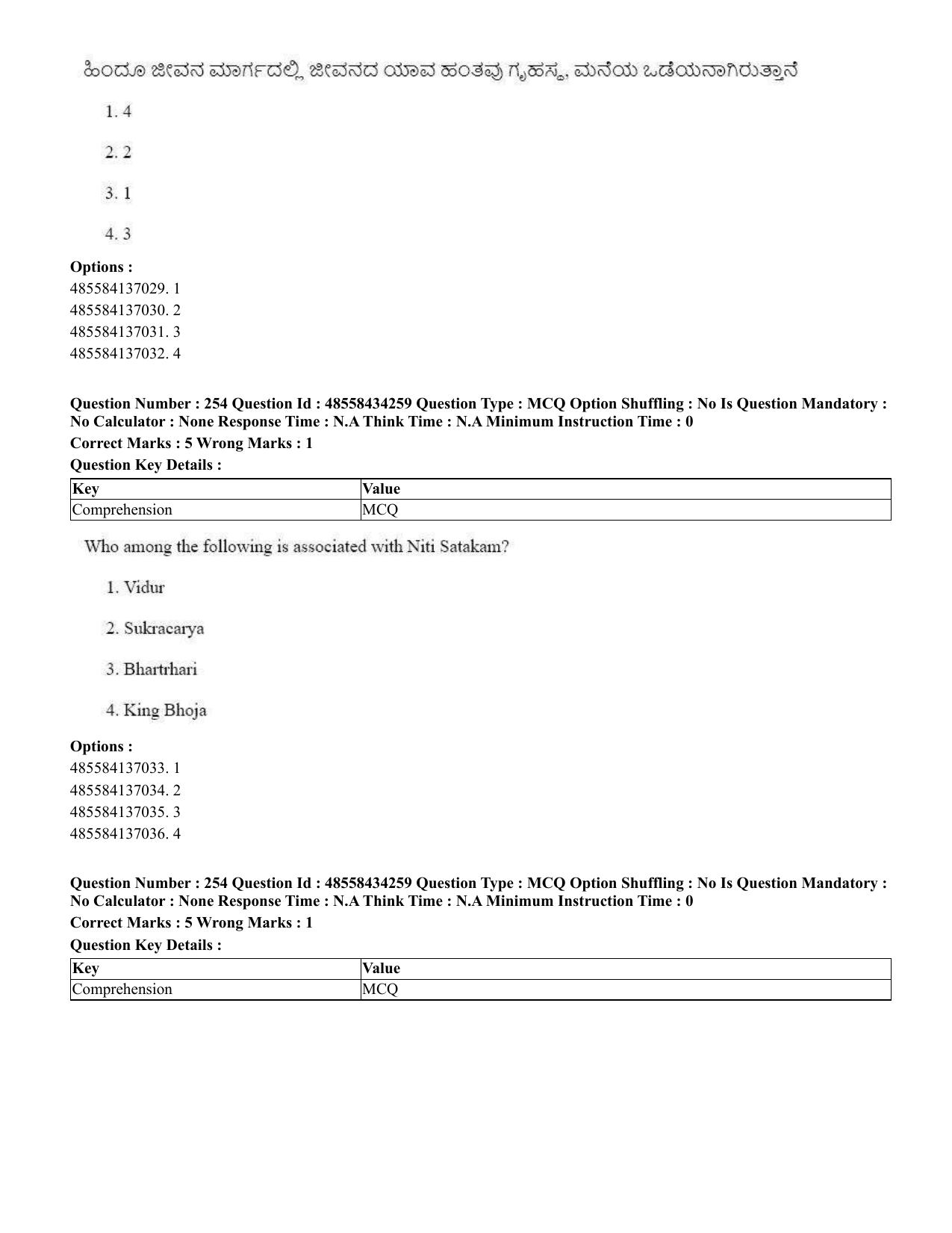 CUET 2023 English Kannada Shift 3 Question Paper - 18 June 2023 - Page 228