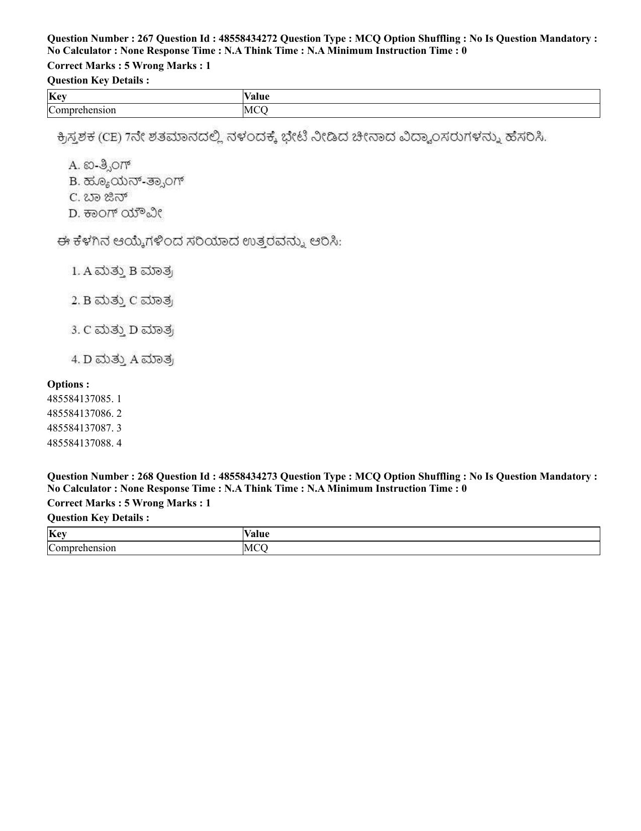 CUET 2023 English Kannada Shift 3 Question Paper - 18 June 2023 - Page 242