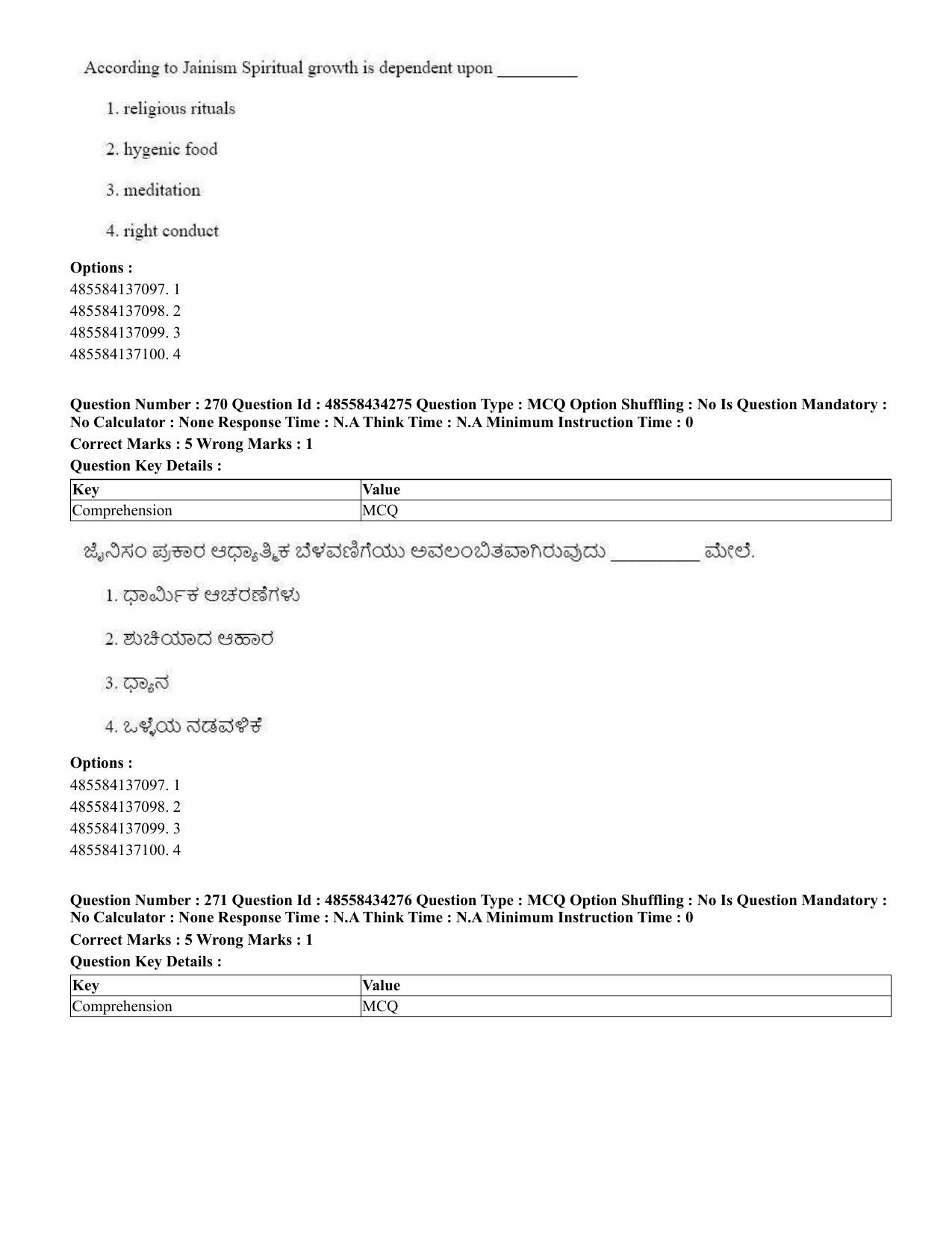 CUET 2023 English Kannada Shift 3 Question Paper - 18 June 2023 - Page 245