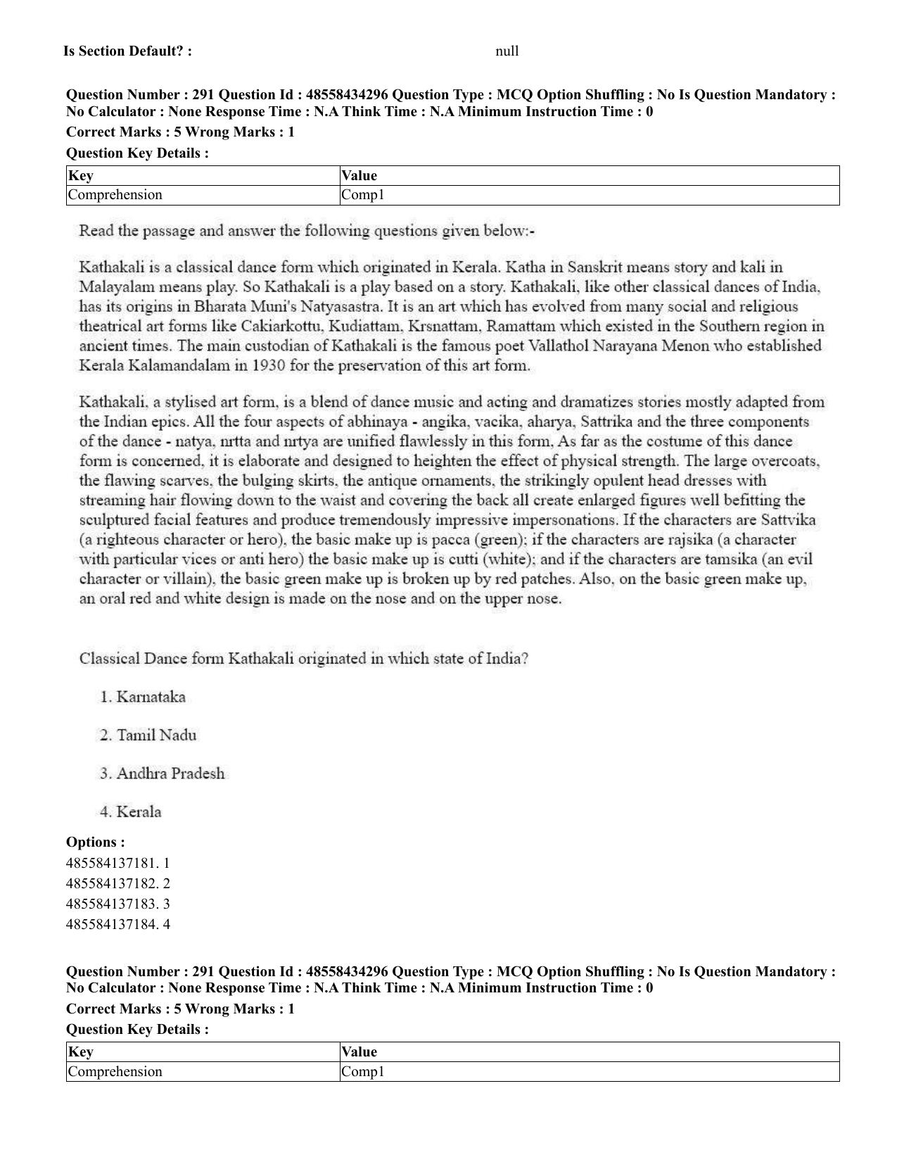 CUET 2023 English Kannada Shift 3 Question Paper - 18 June 2023 - Page 267