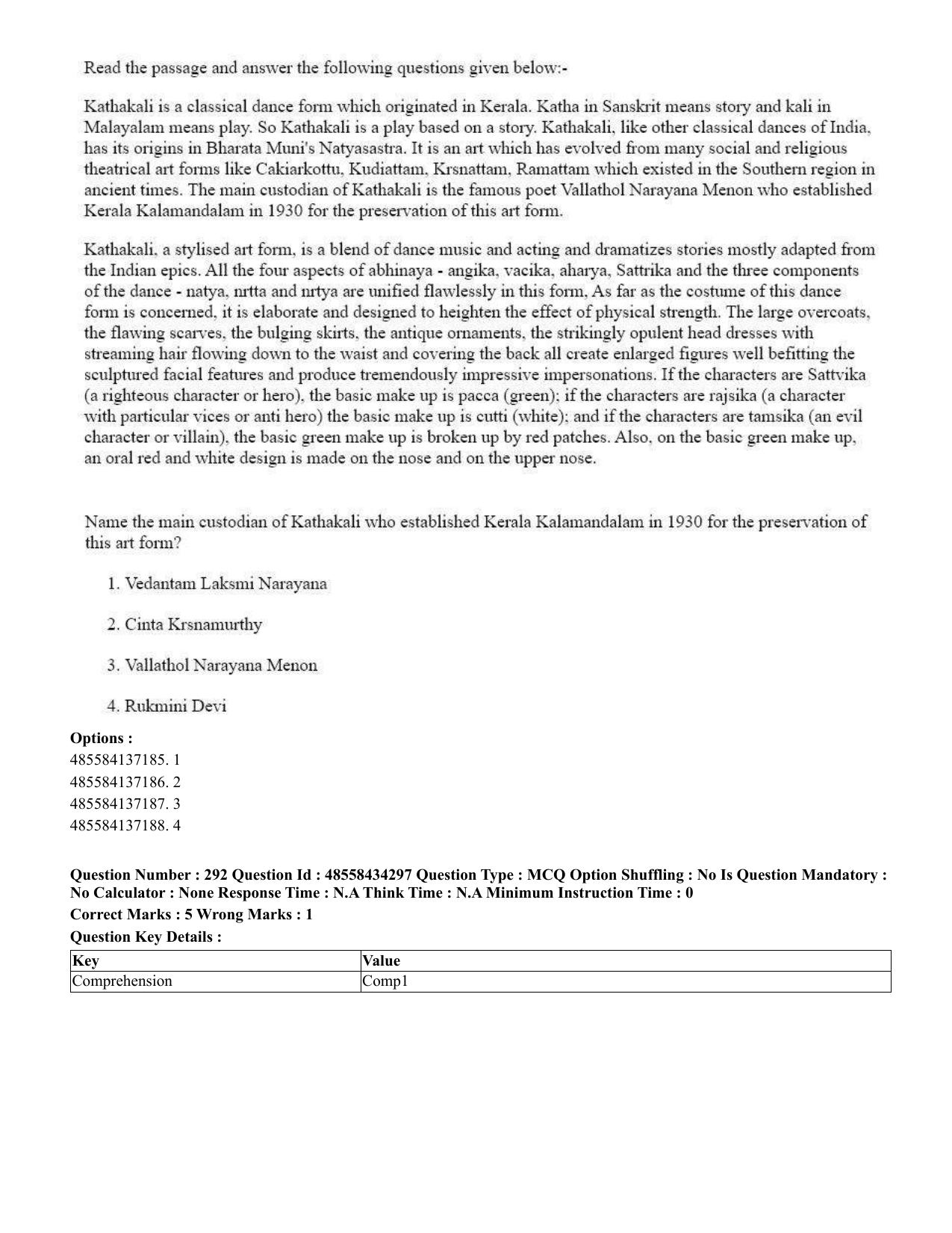 CUET 2023 English Kannada Shift 3 Question Paper - 18 June 2023 - Page 269
