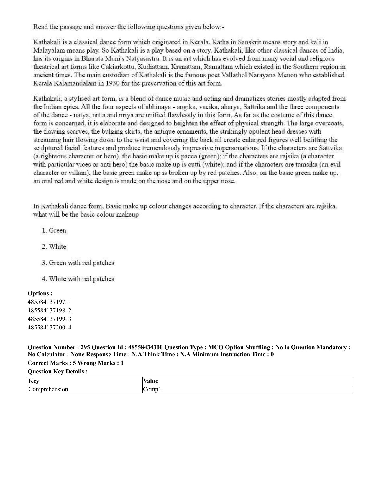 CUET 2023 English Kannada Shift 3 Question Paper - 18 June 2023 - Page 275