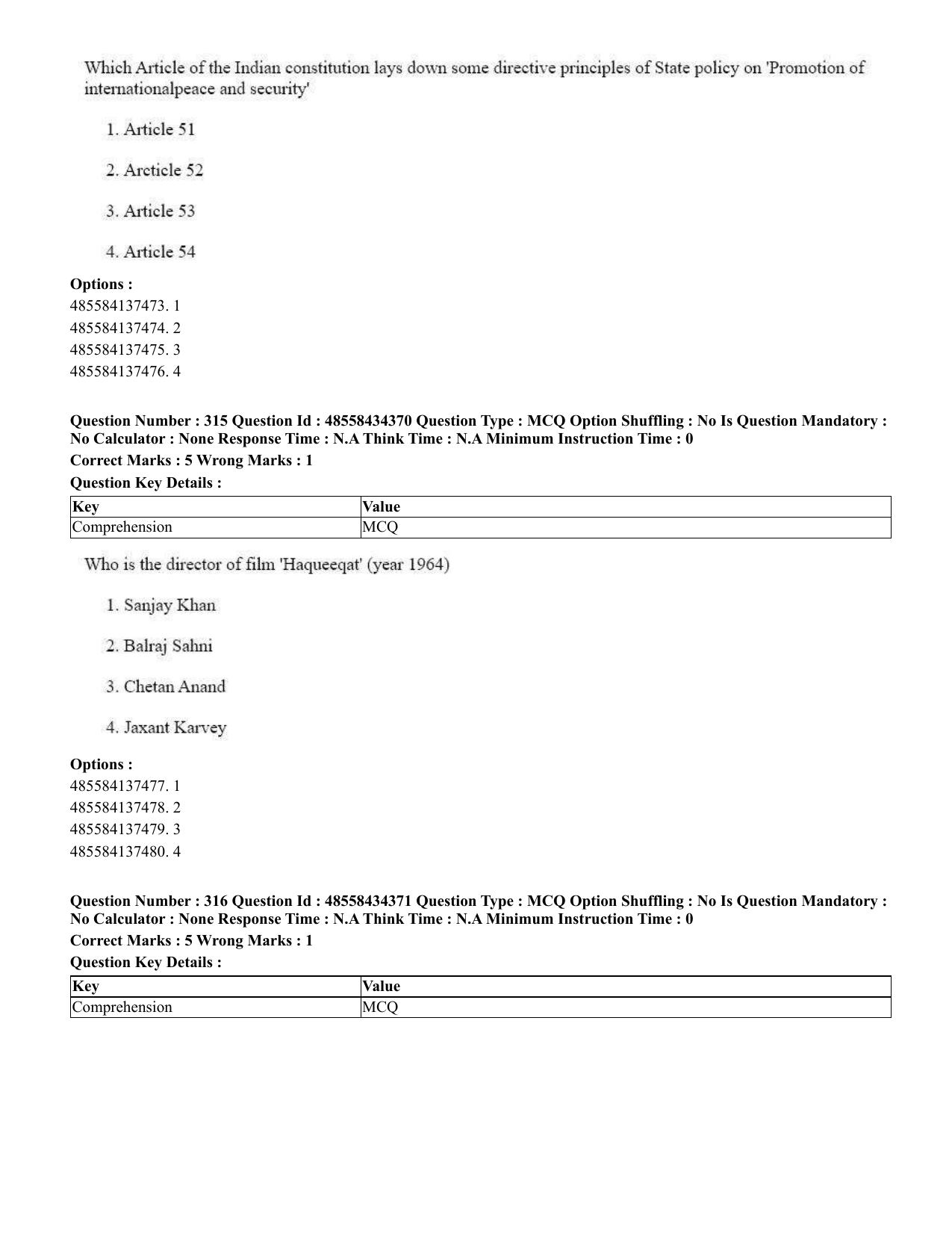 CUET 2023 English Kannada Shift 3 Question Paper - 18 June 2023 - Page 294