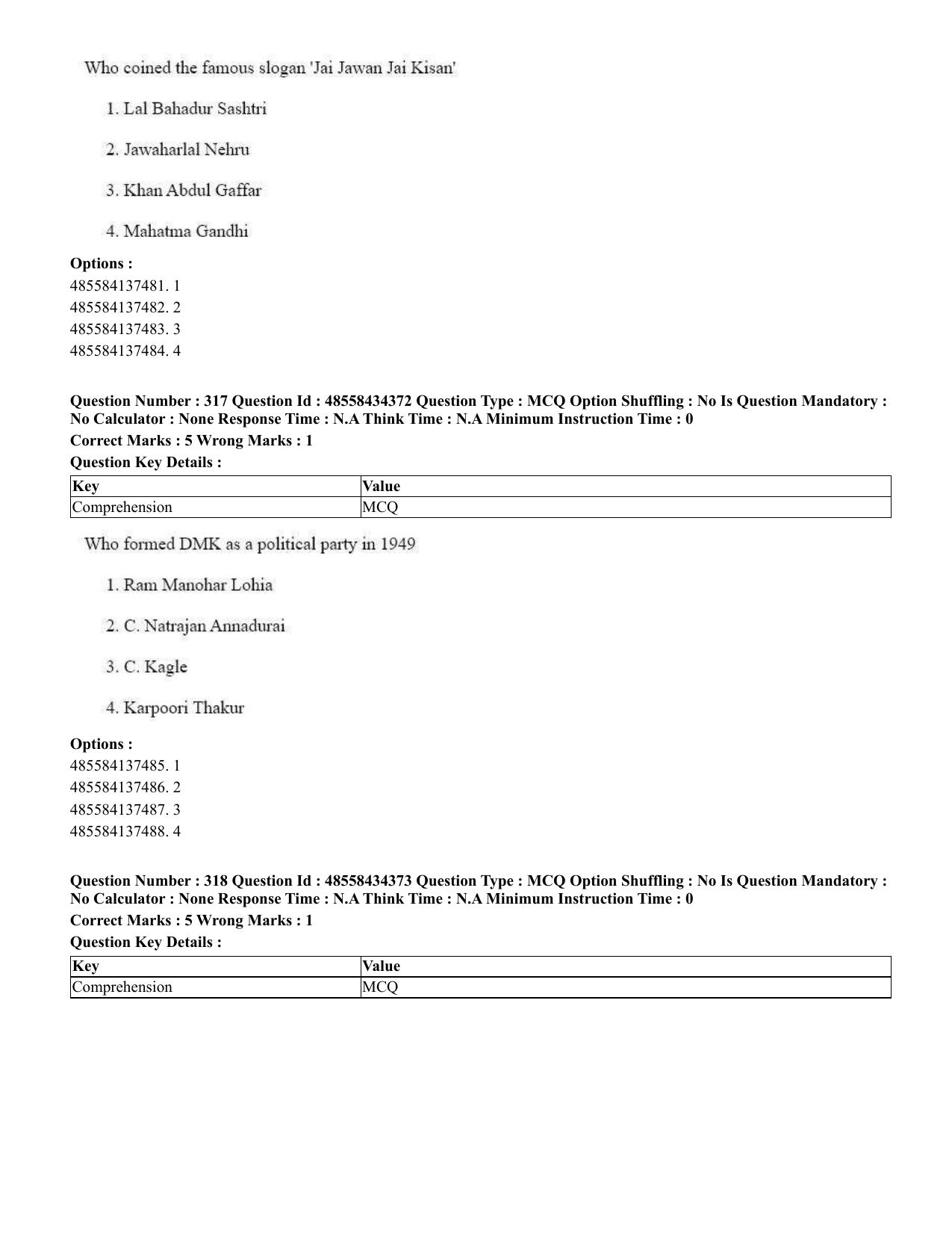 CUET 2023 English Kannada Shift 3 Question Paper - 18 June 2023 - Page 295