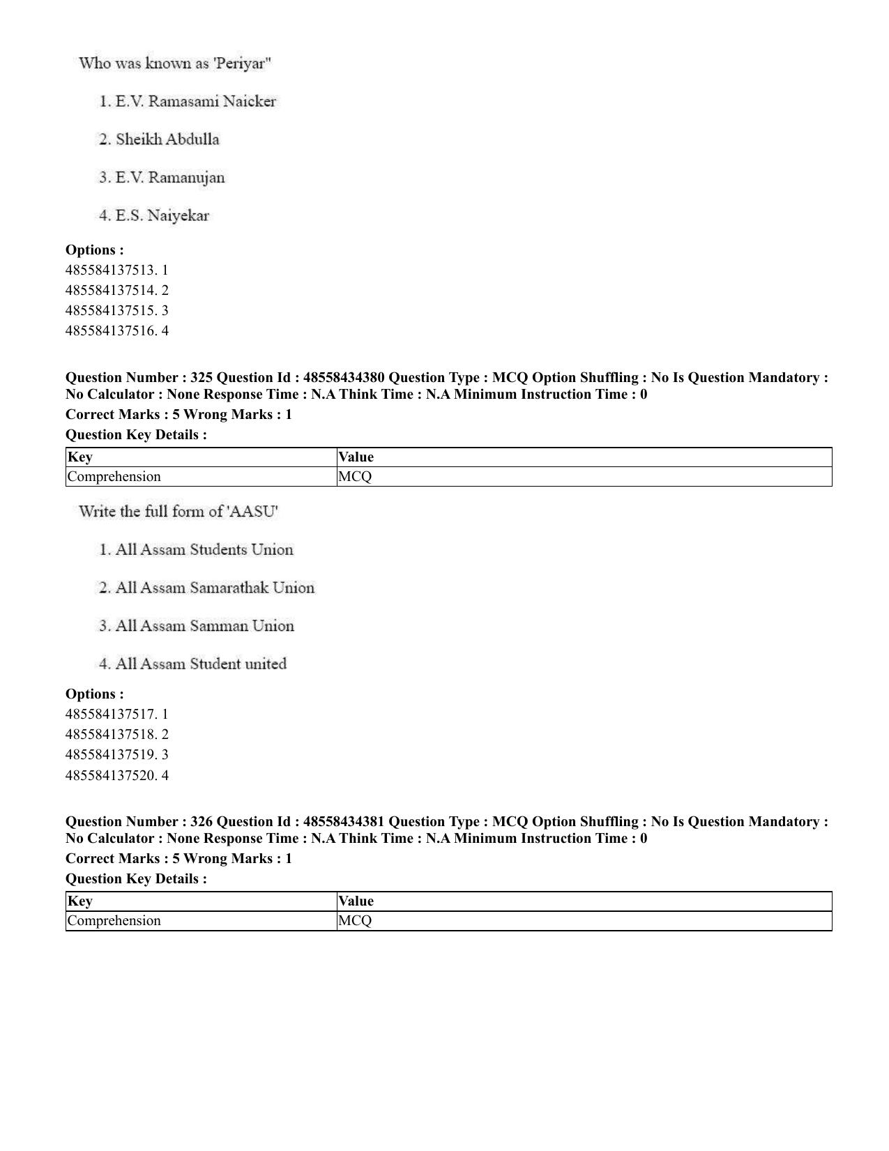 CUET 2023 English Kannada Shift 3 Question Paper - 18 June 2023 - Page 299