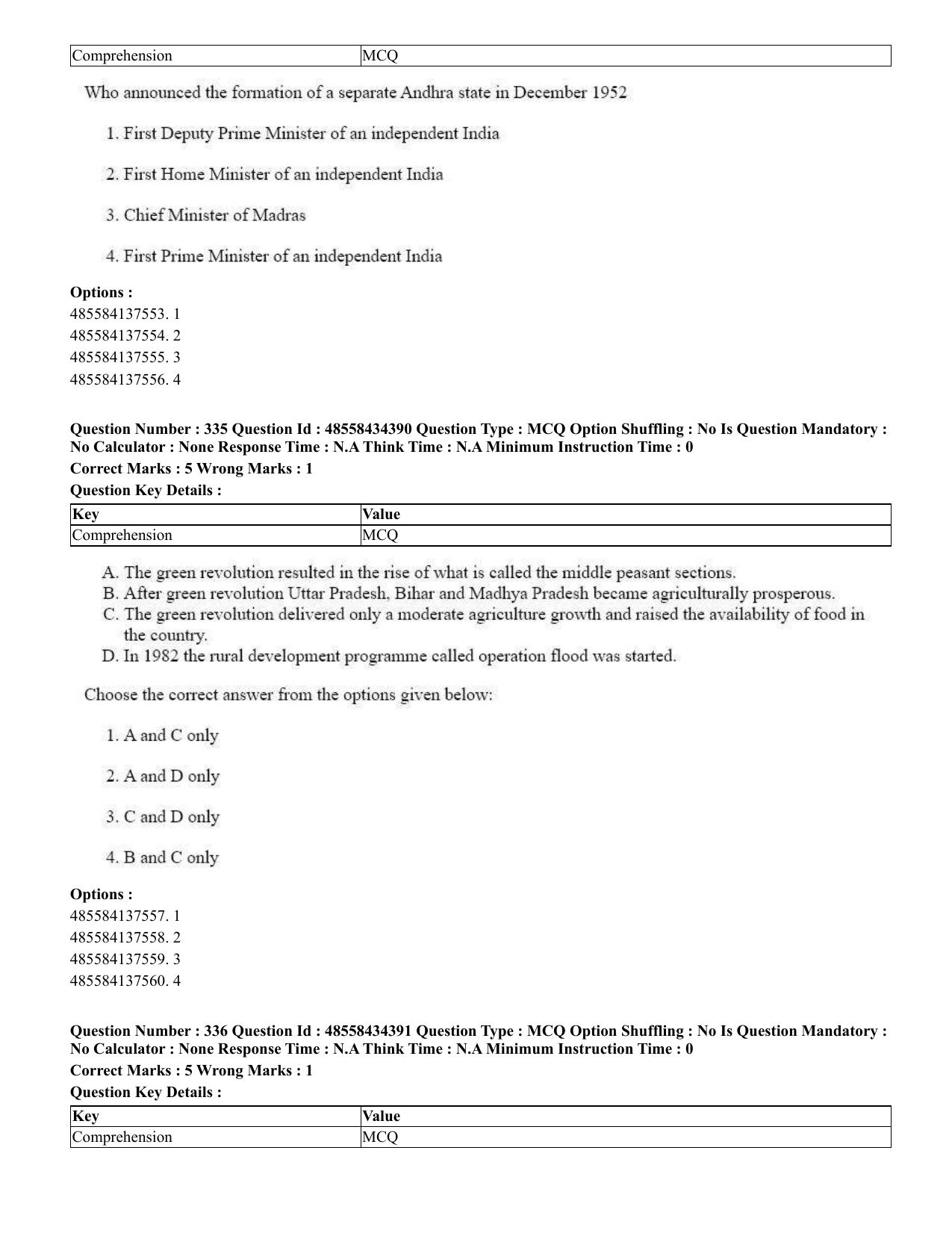 CUET 2023 English Kannada Shift 3 Question Paper - 18 June 2023 - Page 304