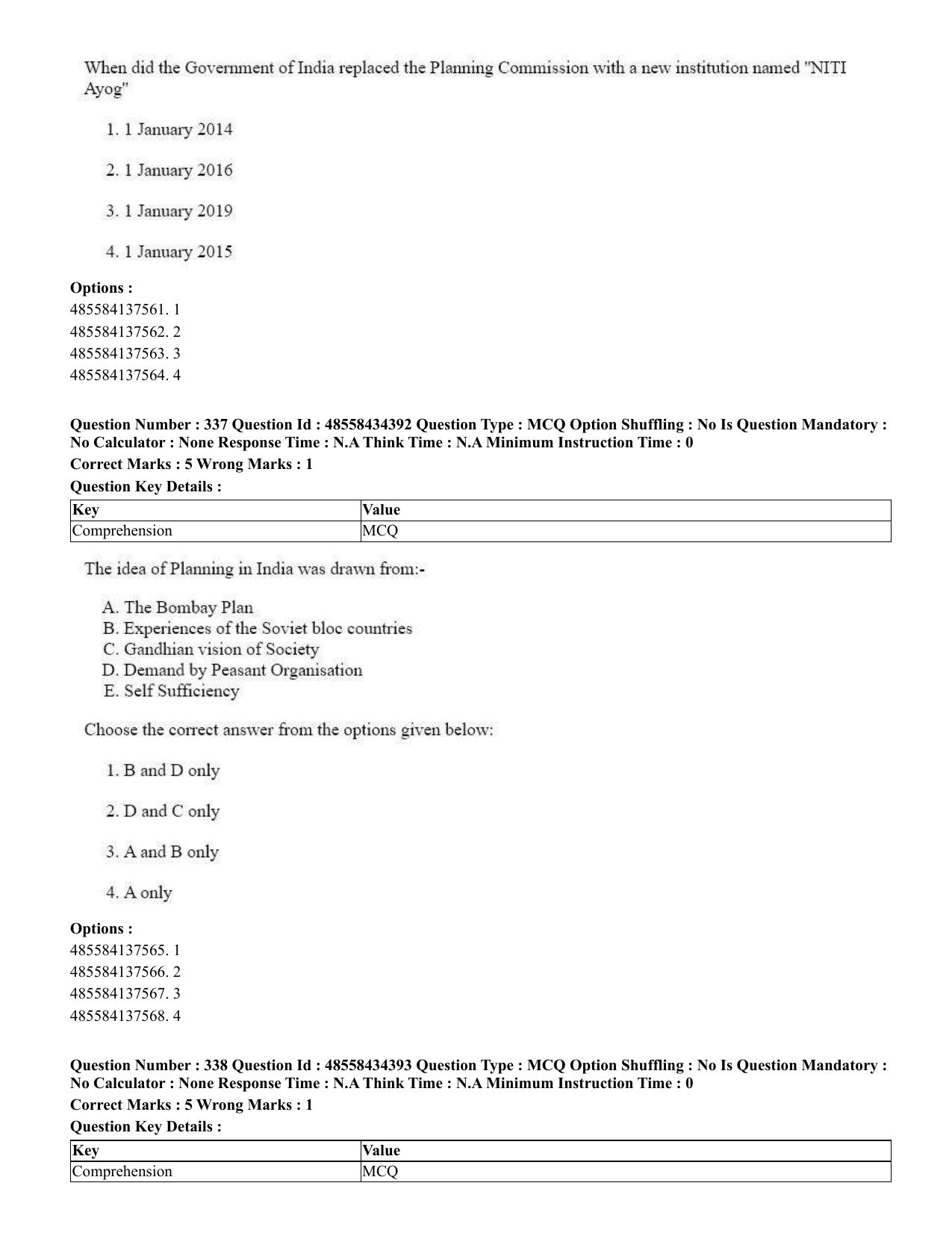 CUET 2023 English Kannada Shift 3 Question Paper - 18 June 2023 - Page 305