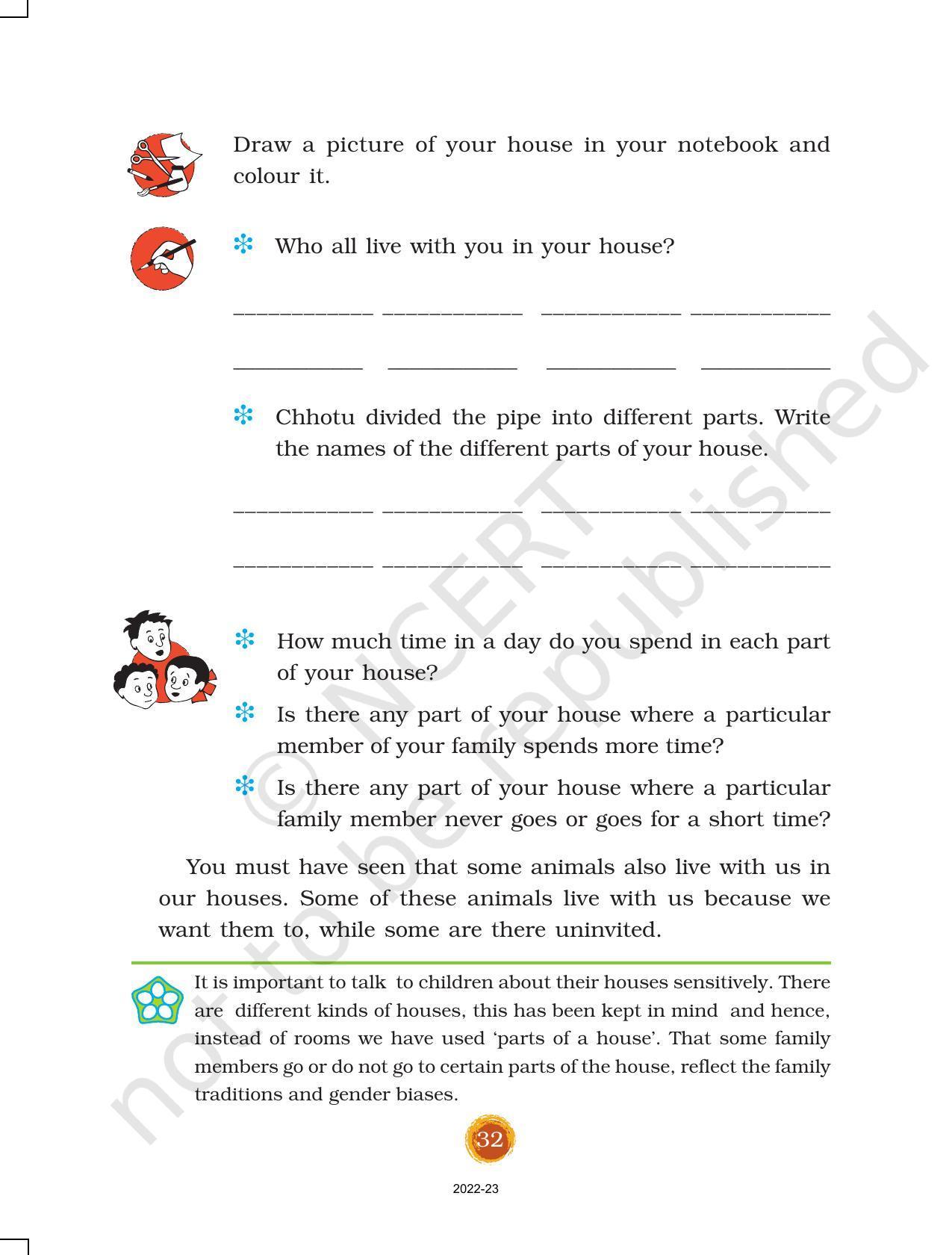 NCERT Book for Class 3 EVS Chapter 5-Chhotu’s House - Page 3
