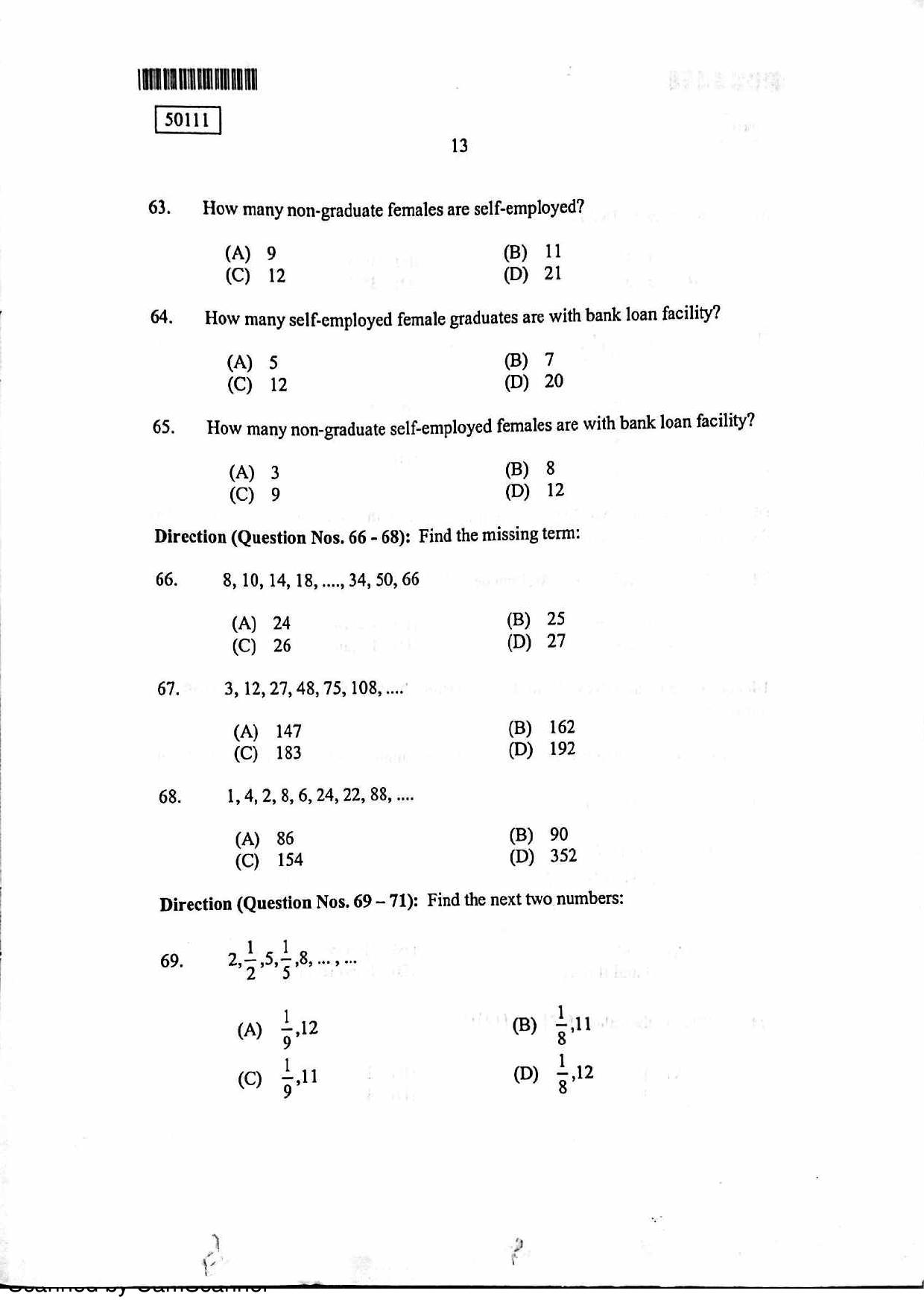 CUSAT CAT 2011 MCA Question Paper - Page 14