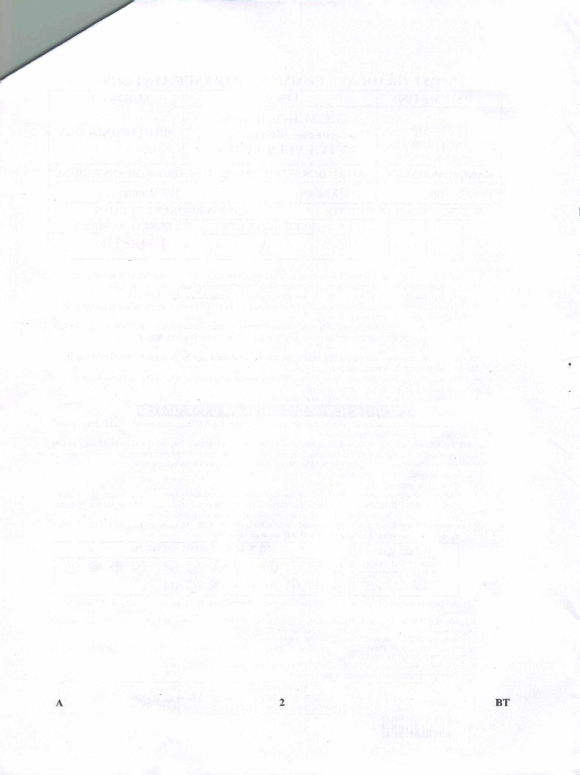 Karnataka PGCET 2018 Biotechnology Question Paper - Page 2