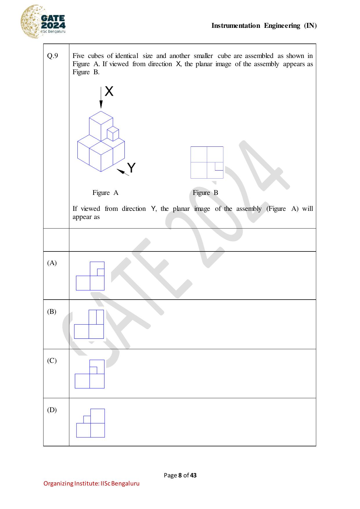 GATE 2024 Instrumentation Engineering (IN) Question Paper - Page 8
