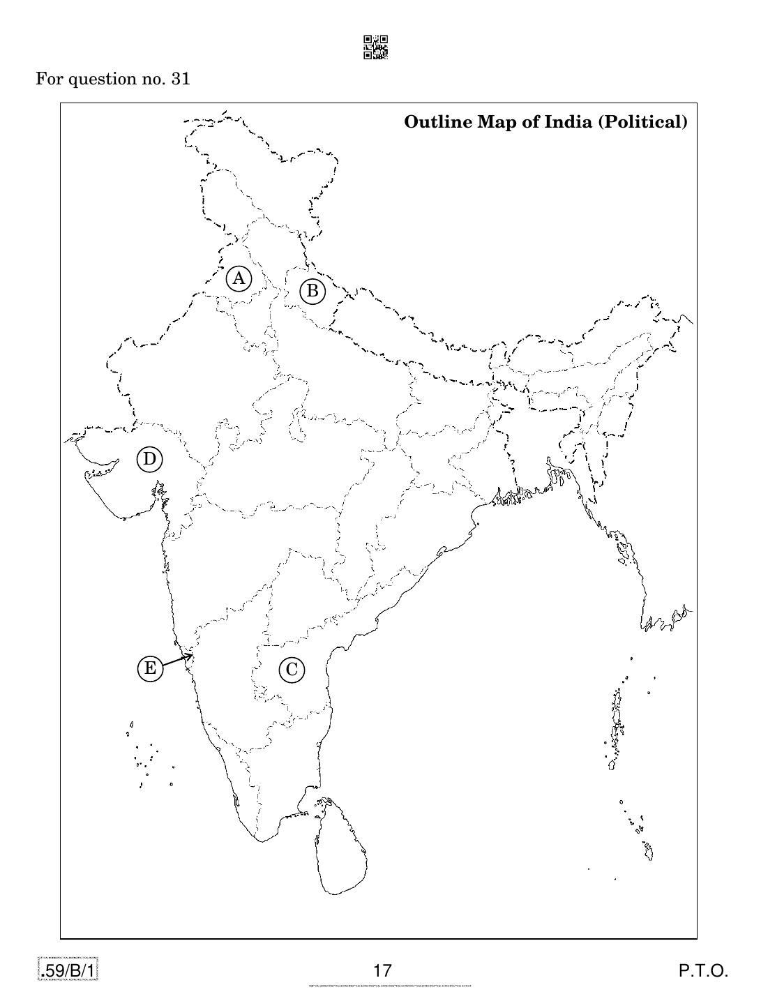 CBSE Class 12 59-C-1 - Political Science 2020 Compartment Question Paper - Page 17