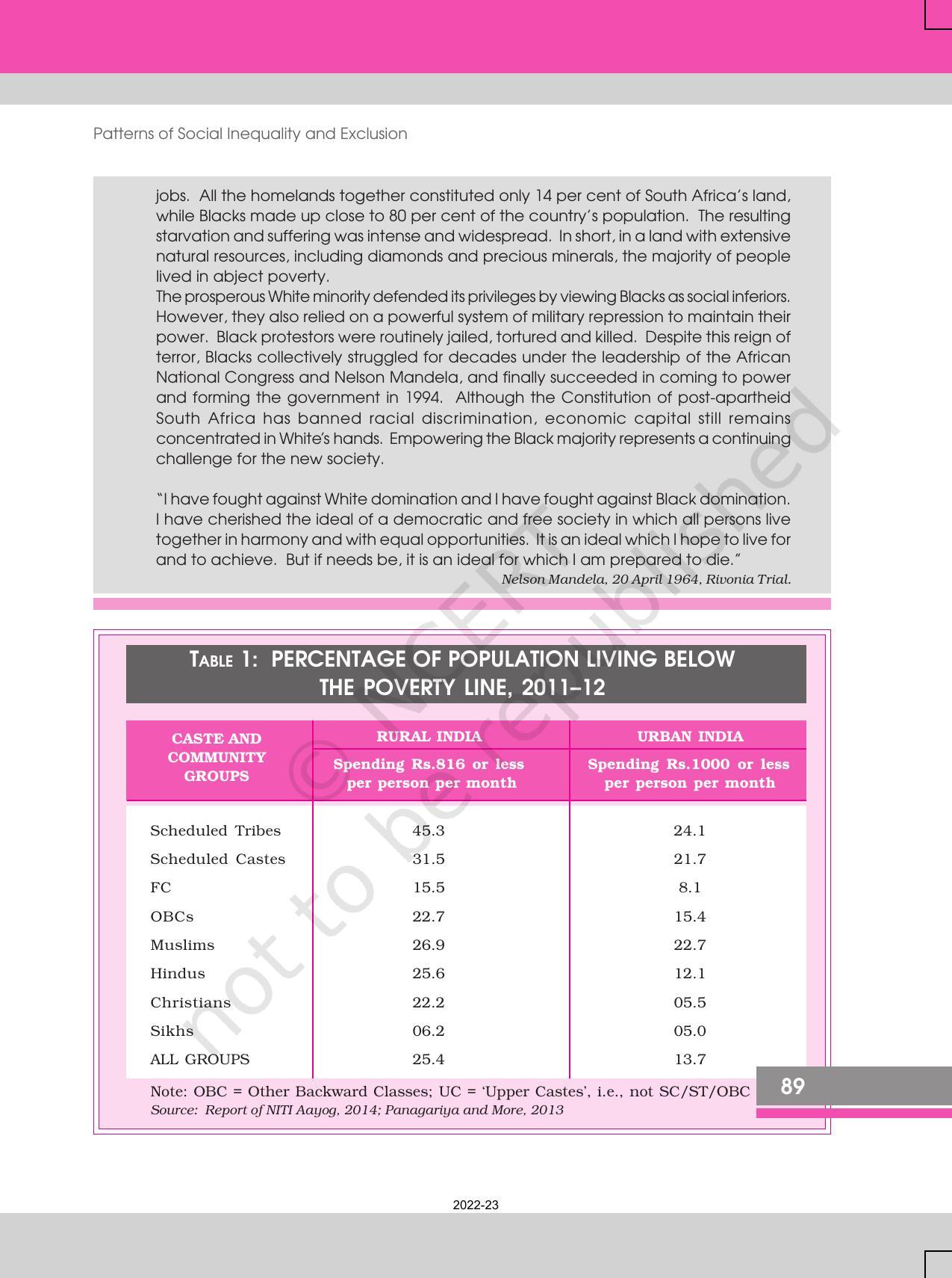 NCERT Book for Class 12 Sociology (Indian Society) Chapter 5 Patterns of Social Inequality and Exclusion - Page 9